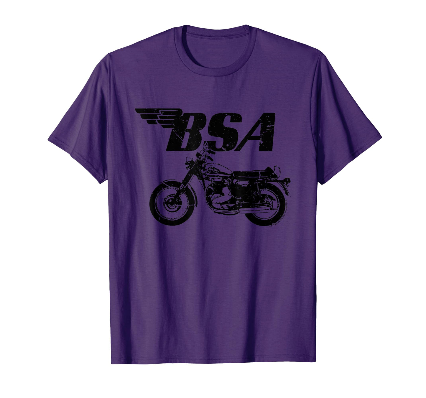 BSA Logo Distressed Thunderbolt Motorcycle T-Shirt