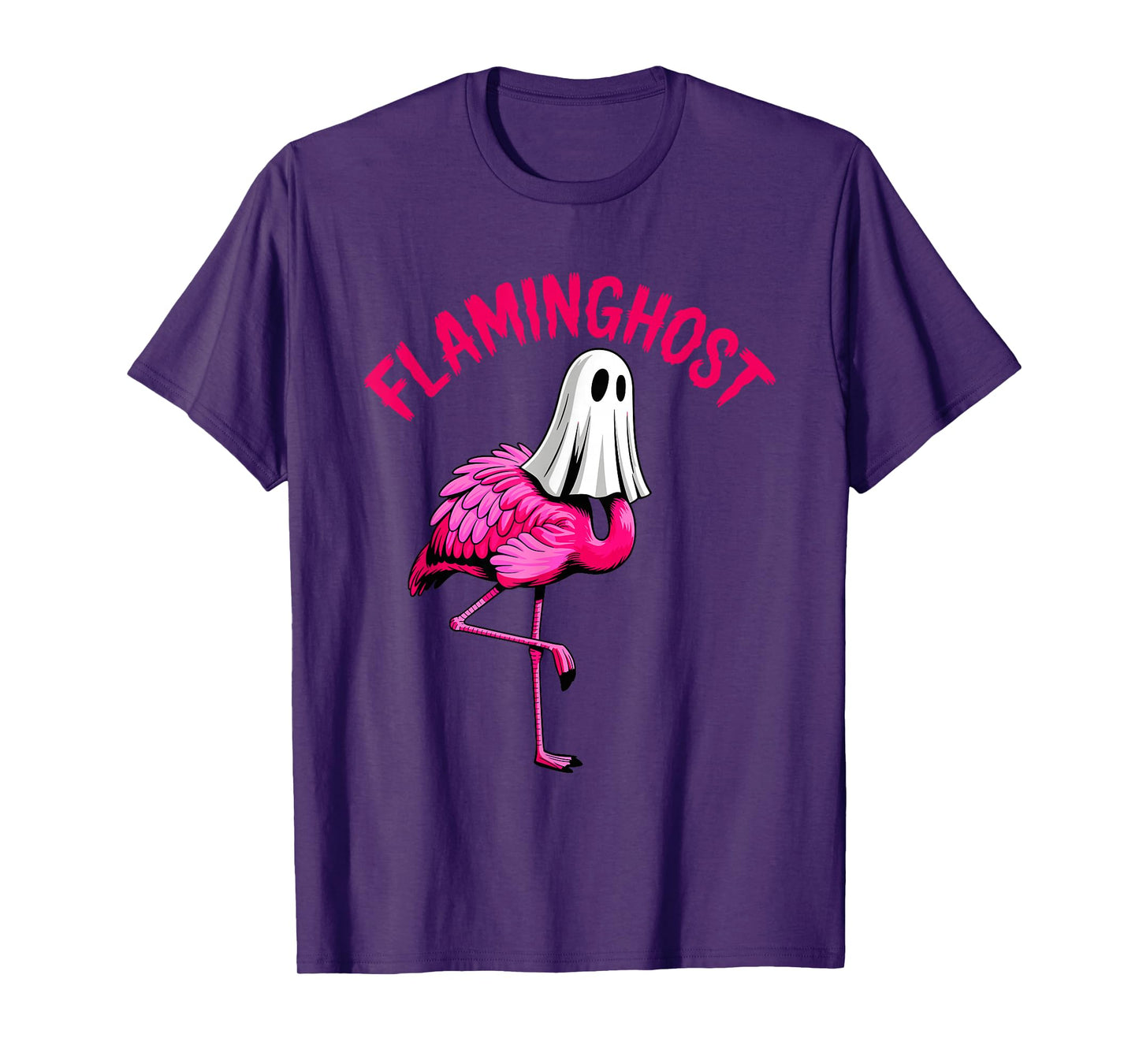 Amazing Spooky Creepy Halloween Flamingo Ghost T-Shirt