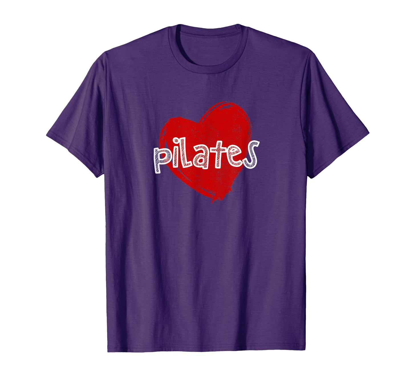 Pilates Love Funny Cute Heart Gym Teacher Pilates Class Men Women Kids T-Shirt