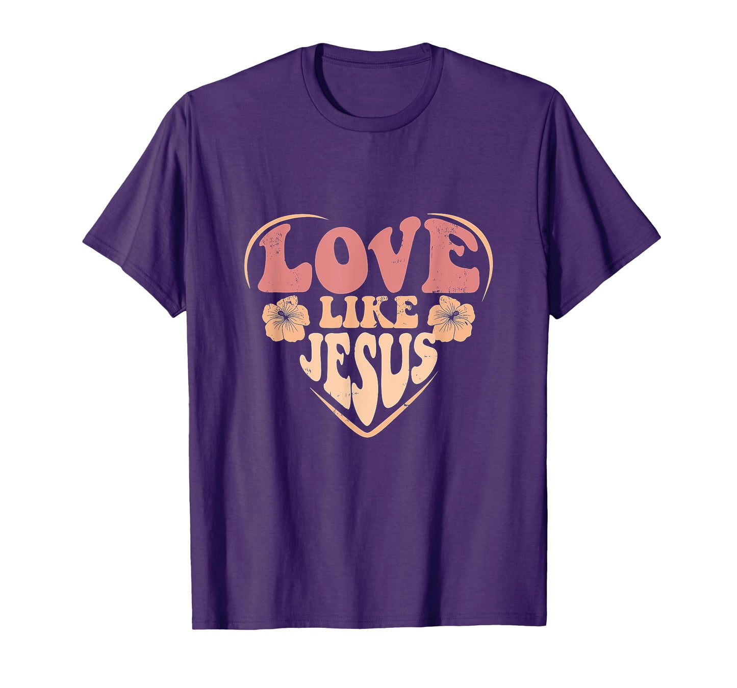 Distressed Love Like Jesus Christian Faith Men Women Girls T-Shirt
