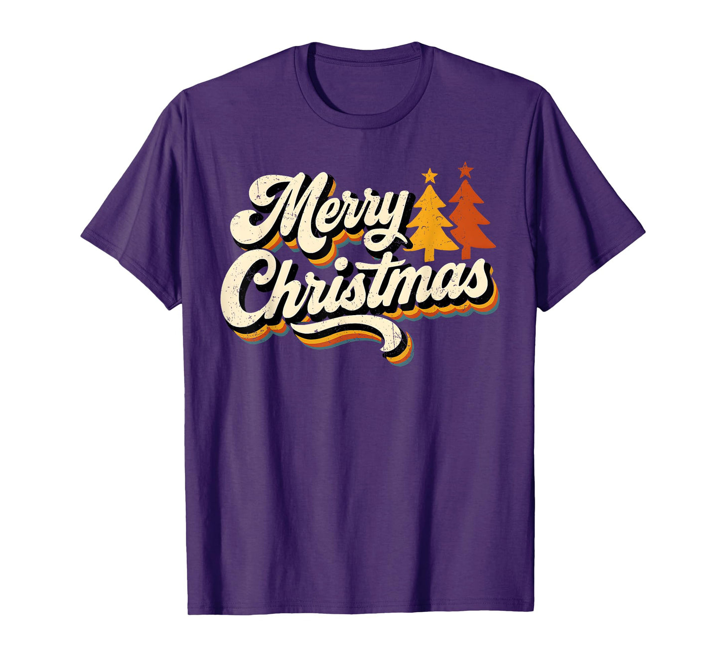 Groovy Merry Christmas Tree Christmas for Women Men Boy Girl T-Shirt
