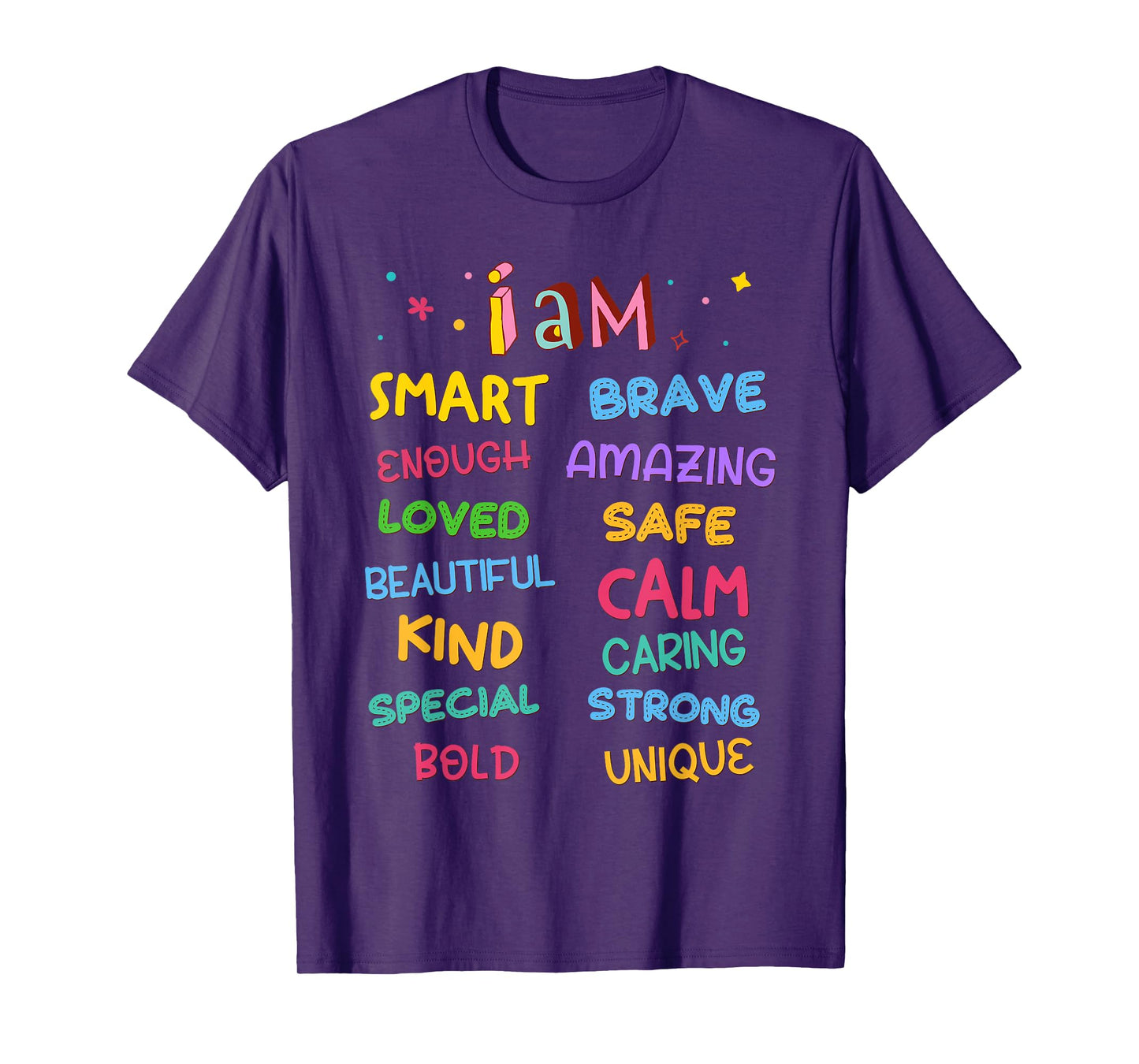 I Am Daily Affirmation Colorful Christian Kids Toddler Girls T-Shirt
