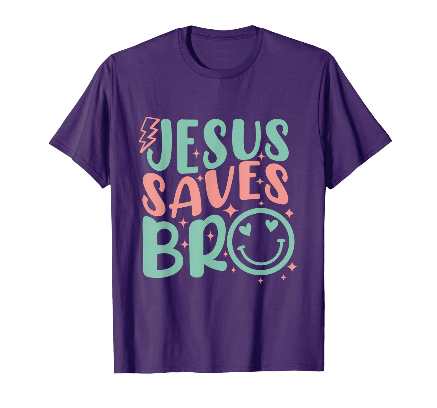 Jesus Saves Bro Retro Kids Christian Religious T-Shirt