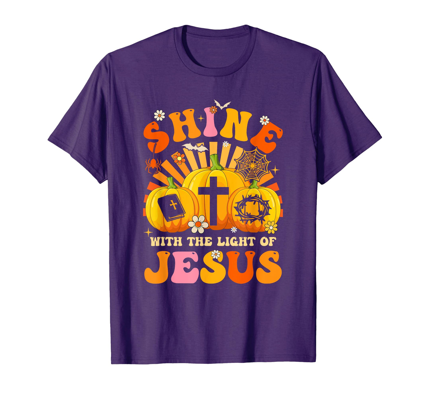 Shine With The Light Of Jesus Christian Halloween Women T-Shirt