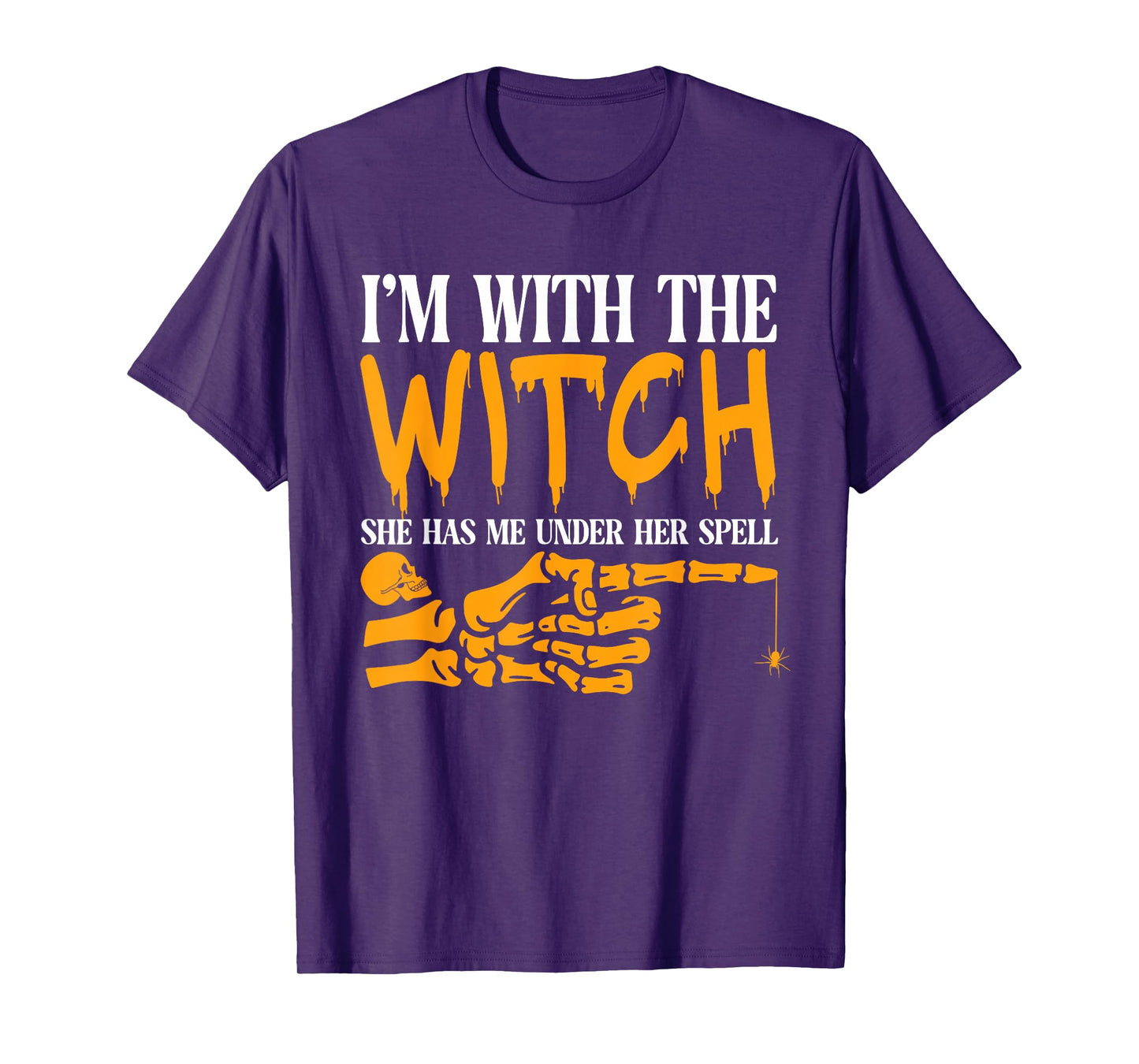 I'm with The Witch Funny Halloween Couple Costume Party T-Shirt