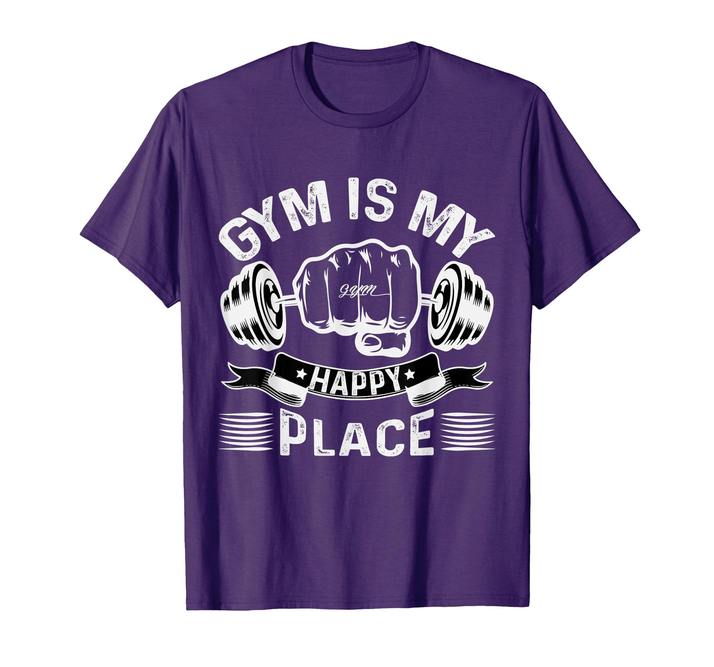 The Gym Is My Happy Place Gymnast Lover Gymnastics Fitness T-Shirt
