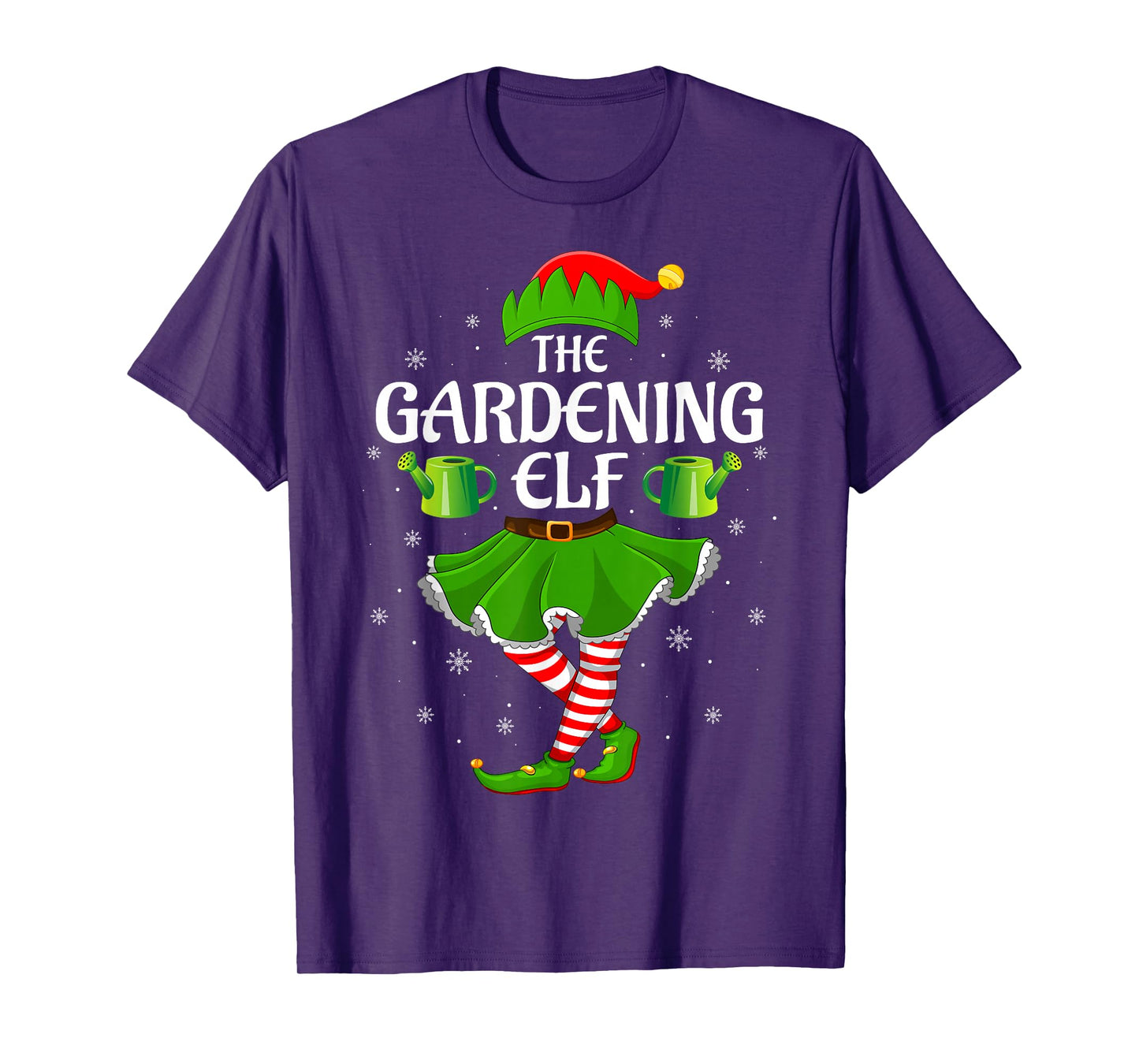 Gardening Elf Christmas Family Girls Women Elf Squad Xmas T-Shirt