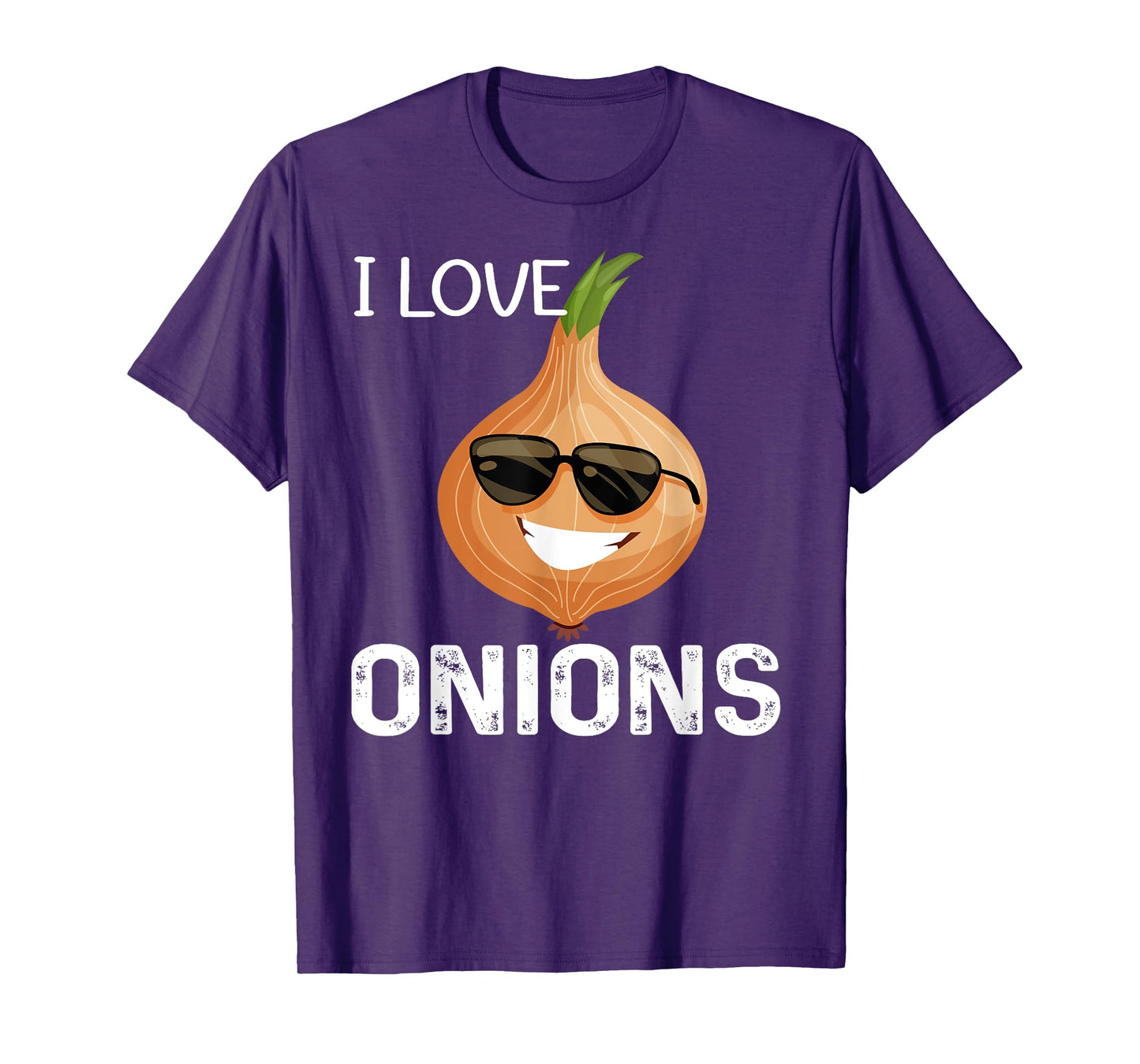 I Love Onions Funny Designs Graphic Vegetables Vegan Life T-Shirt