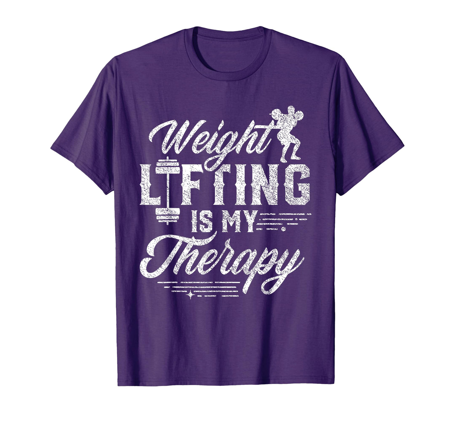 Weightlifting Is My Therapy Weightlift Deadlift Weightlifter T-Shirt