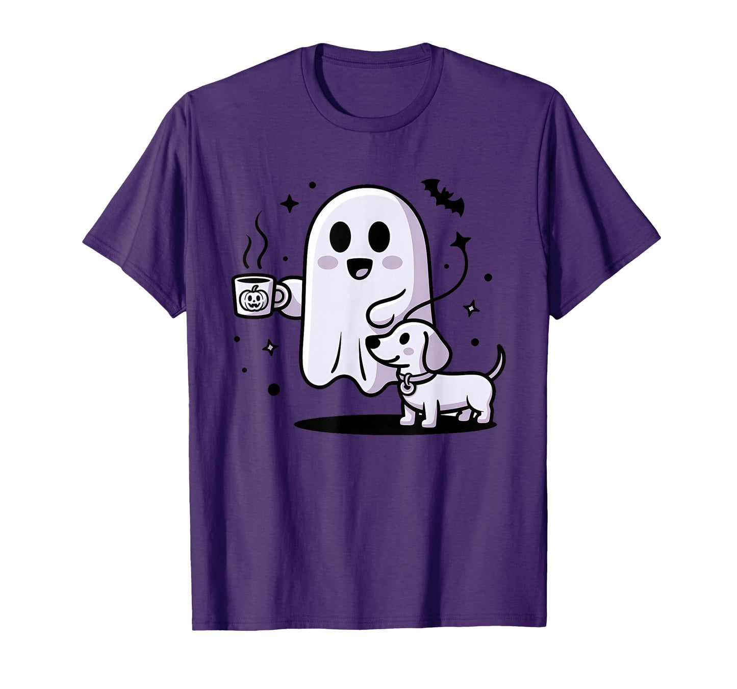 Funny Dachshund Ghost Halloween Spooky Season Weenie Dog T-Shirt