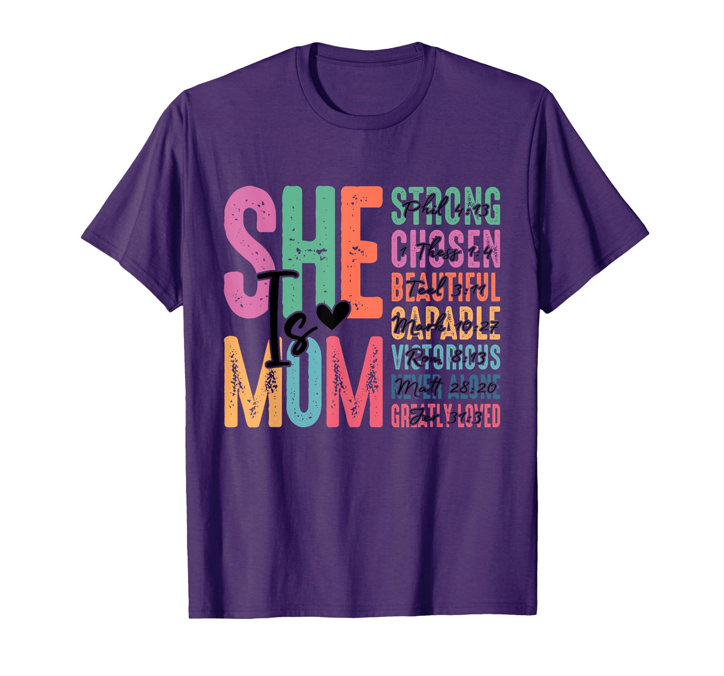 She Is Mom Christian Mothers Day Jesus Mom Religious Women T-Shirt