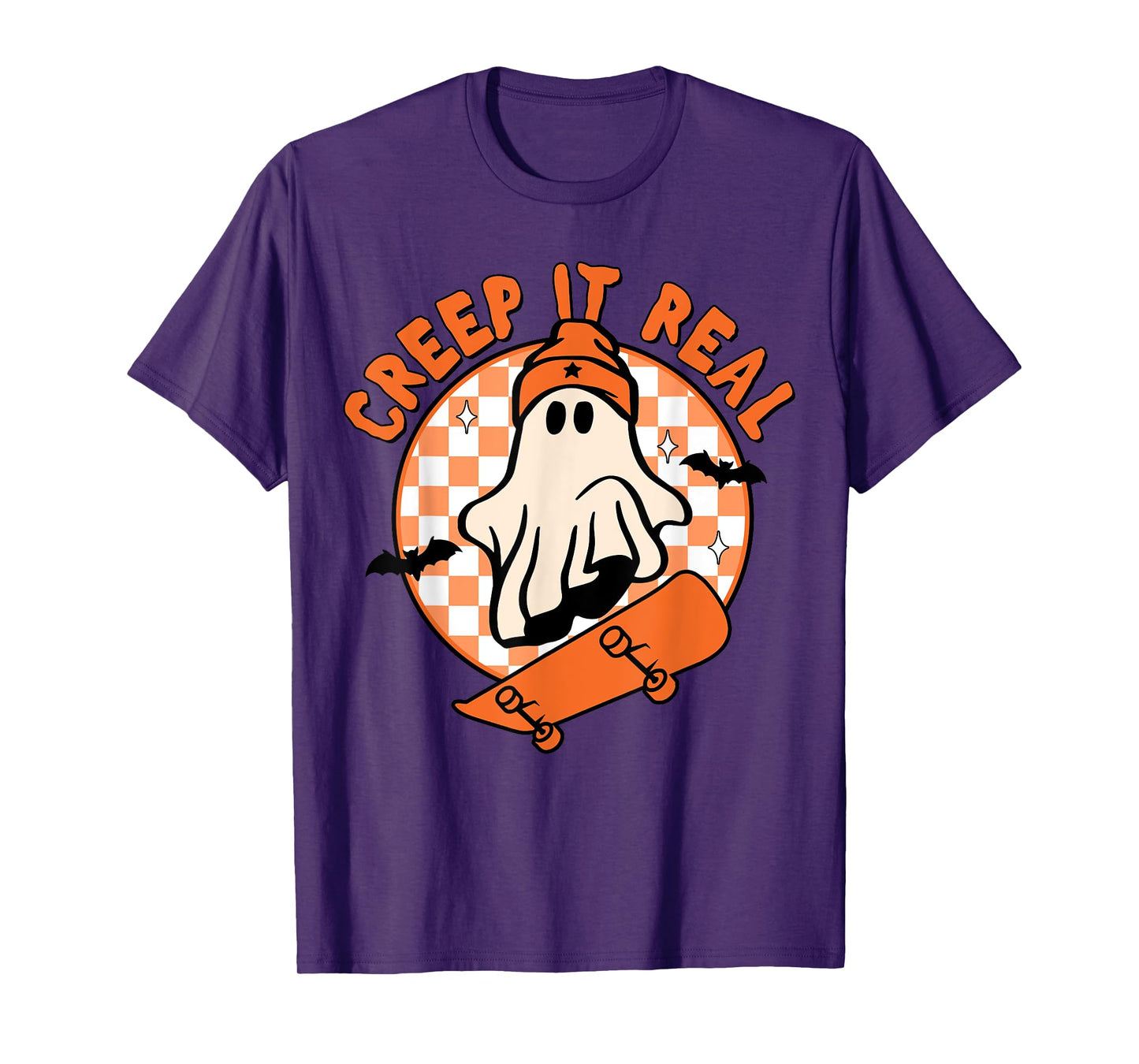 Vintage Retro Halloween Creep It Real Ghost Boy Fall Season T-Shirt