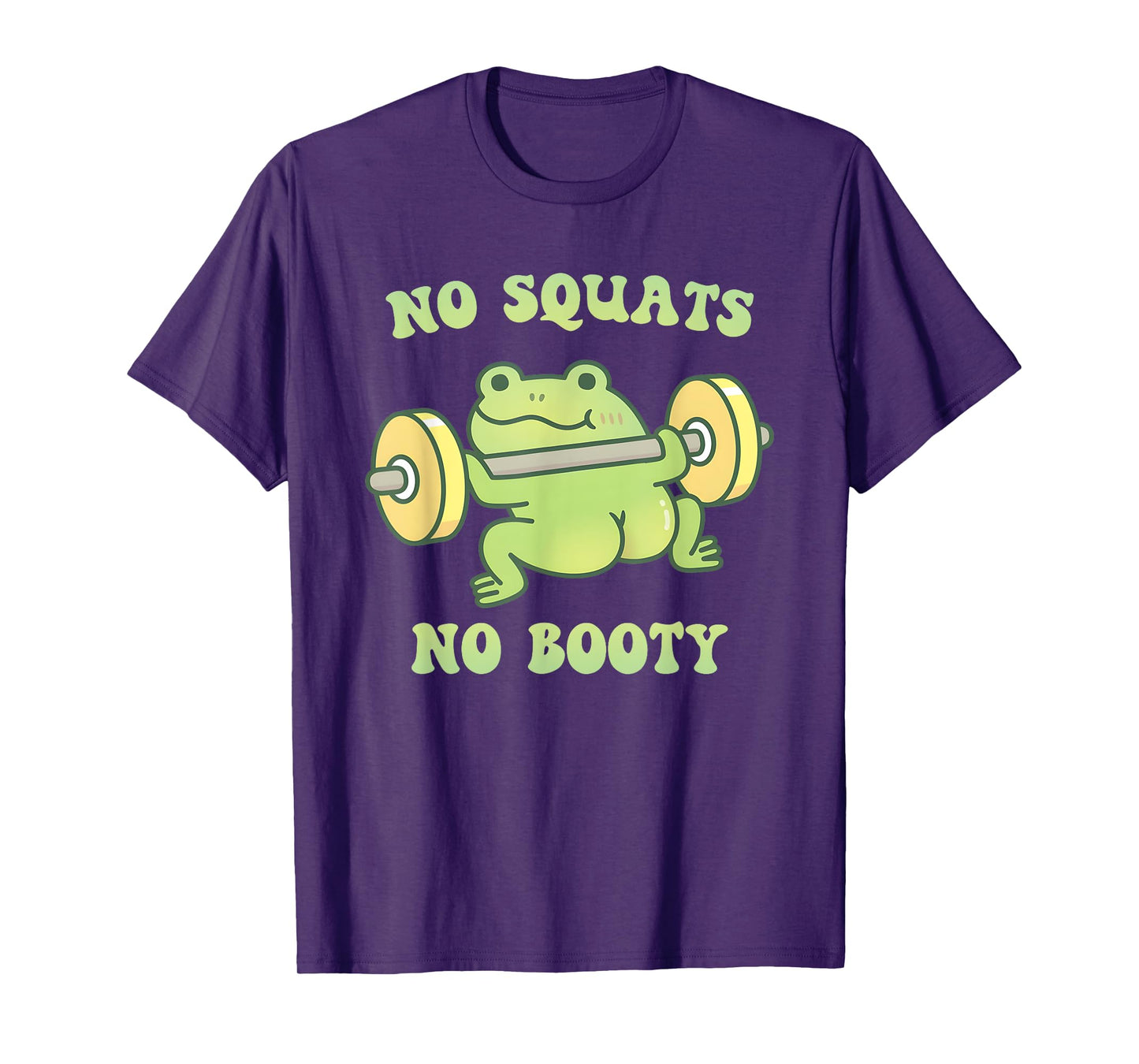 Funny Frog Lifting Weights No Squats No Booty T-Shirt