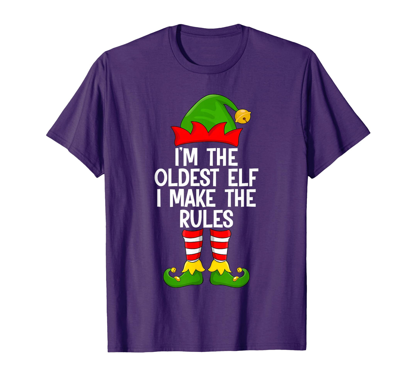 Oldest Elf Xmas Matching Family Elf Squad Christmas T-Shirt