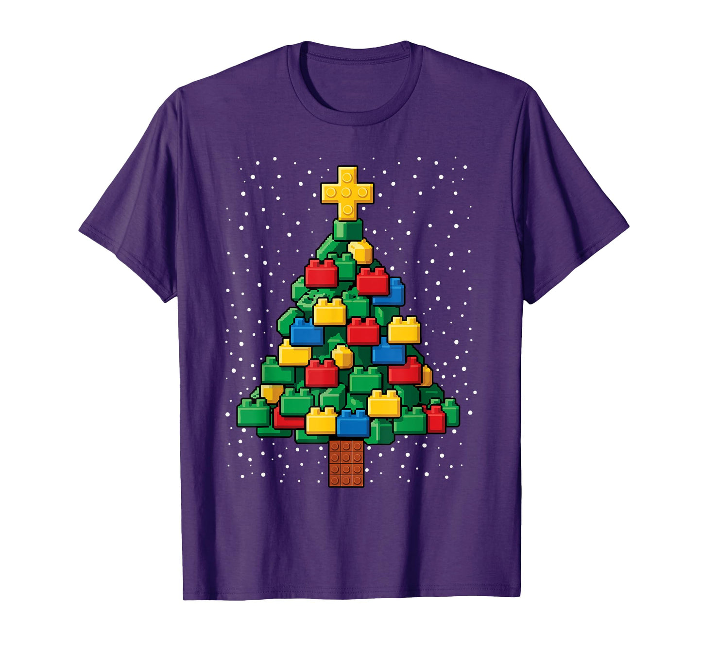 Christmas Tree Block Building Builder Brick Master Builder T-Shirt