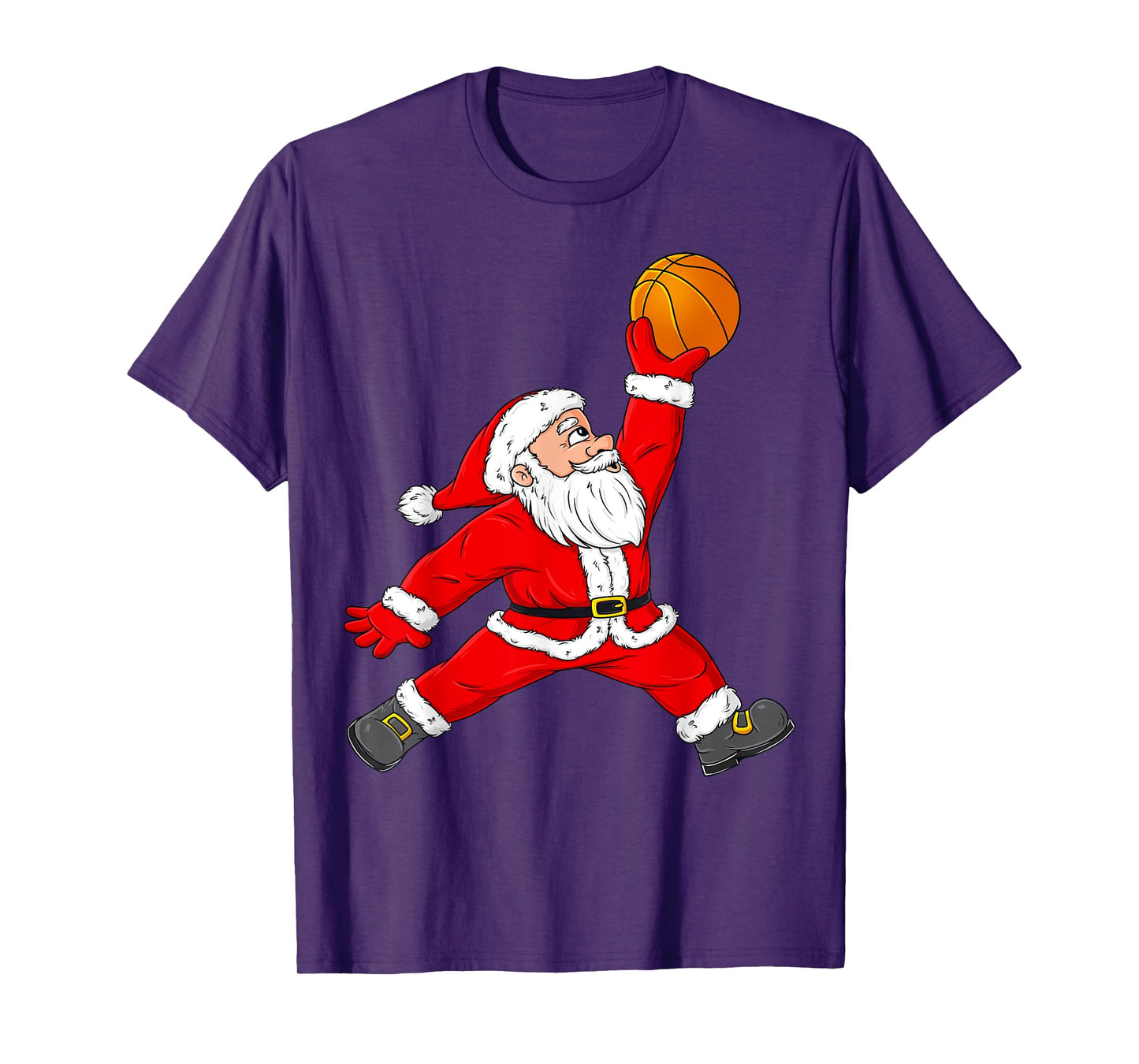 Christmas Santa Claus Basketball Funny Boys Kids Pajama Xmas T-Shirt