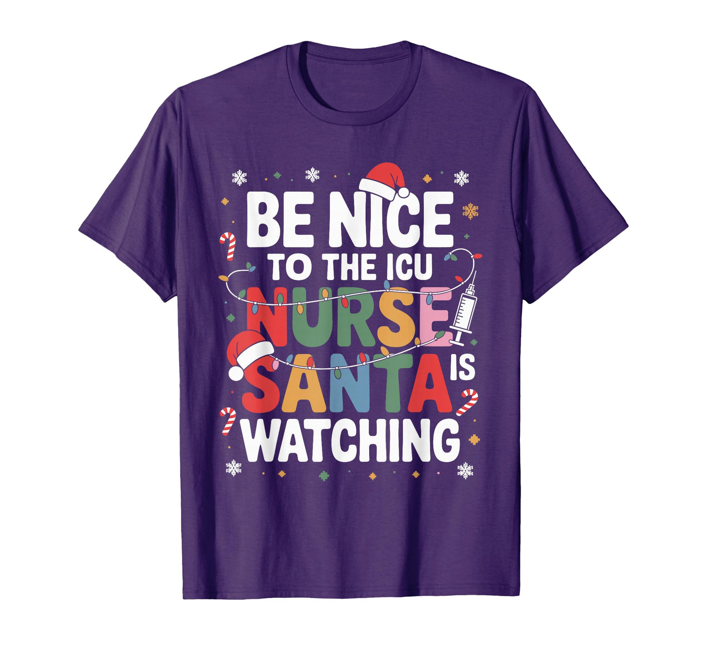 Funny ICU Nurse Christmas Critical Care Nurse Xmas T-Shirt