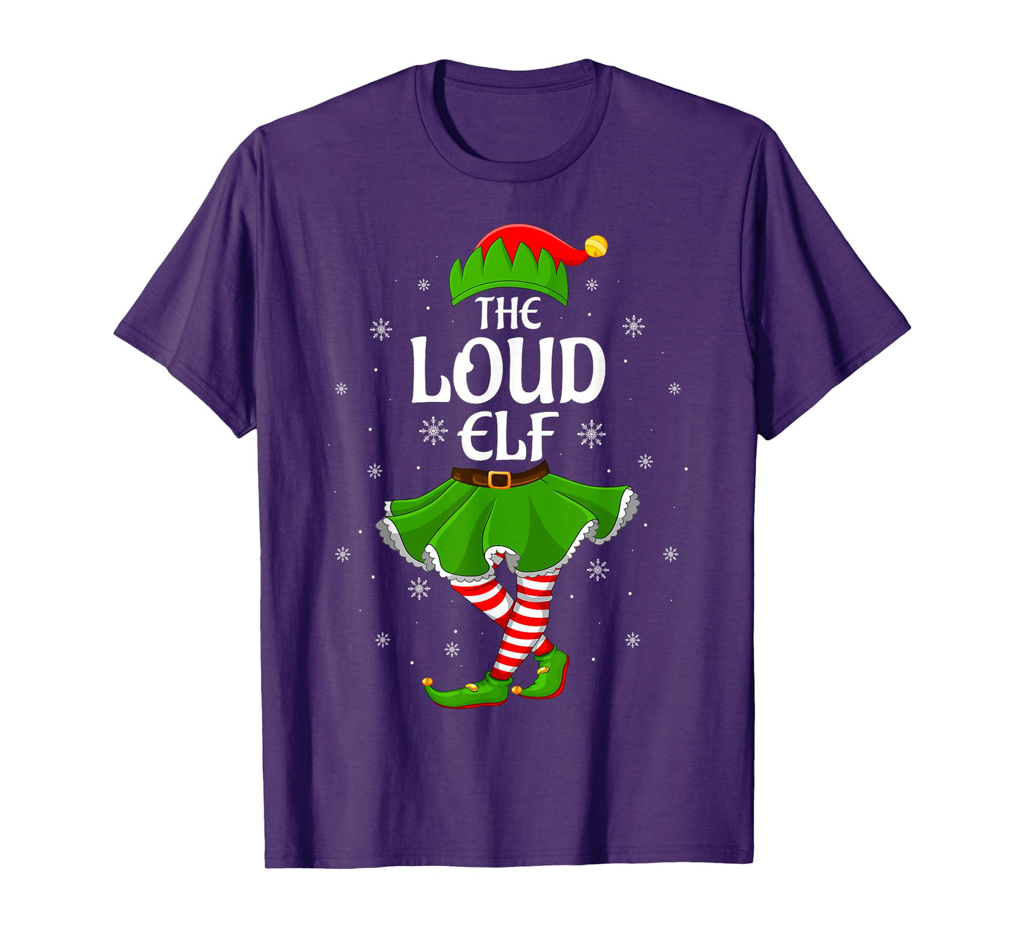 Loud Elf Christmas Family Girls Women Elf Squad Xmas T-Shirt