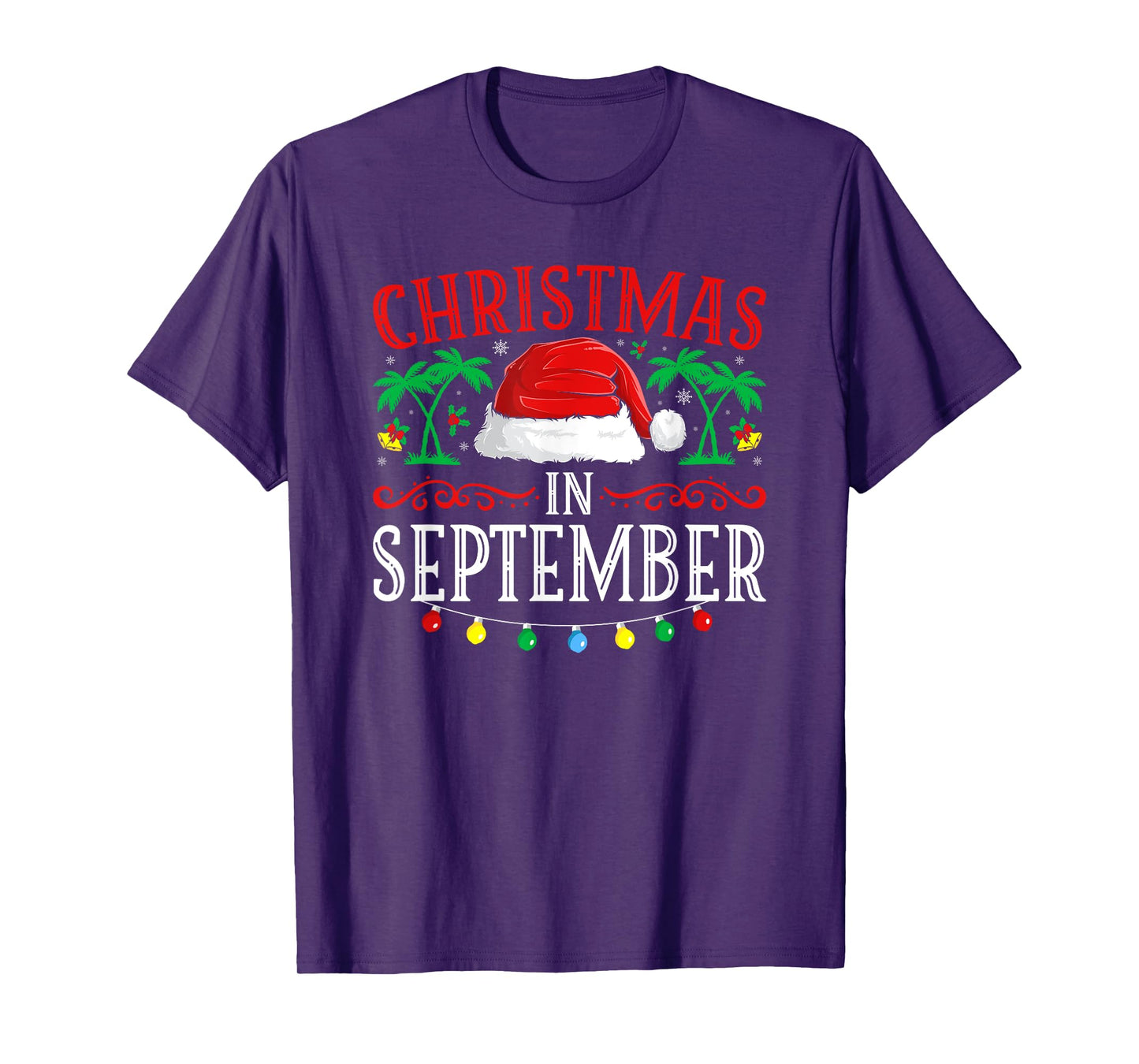 Christmas in September Hawaiian Tropical Santa T-Shirt