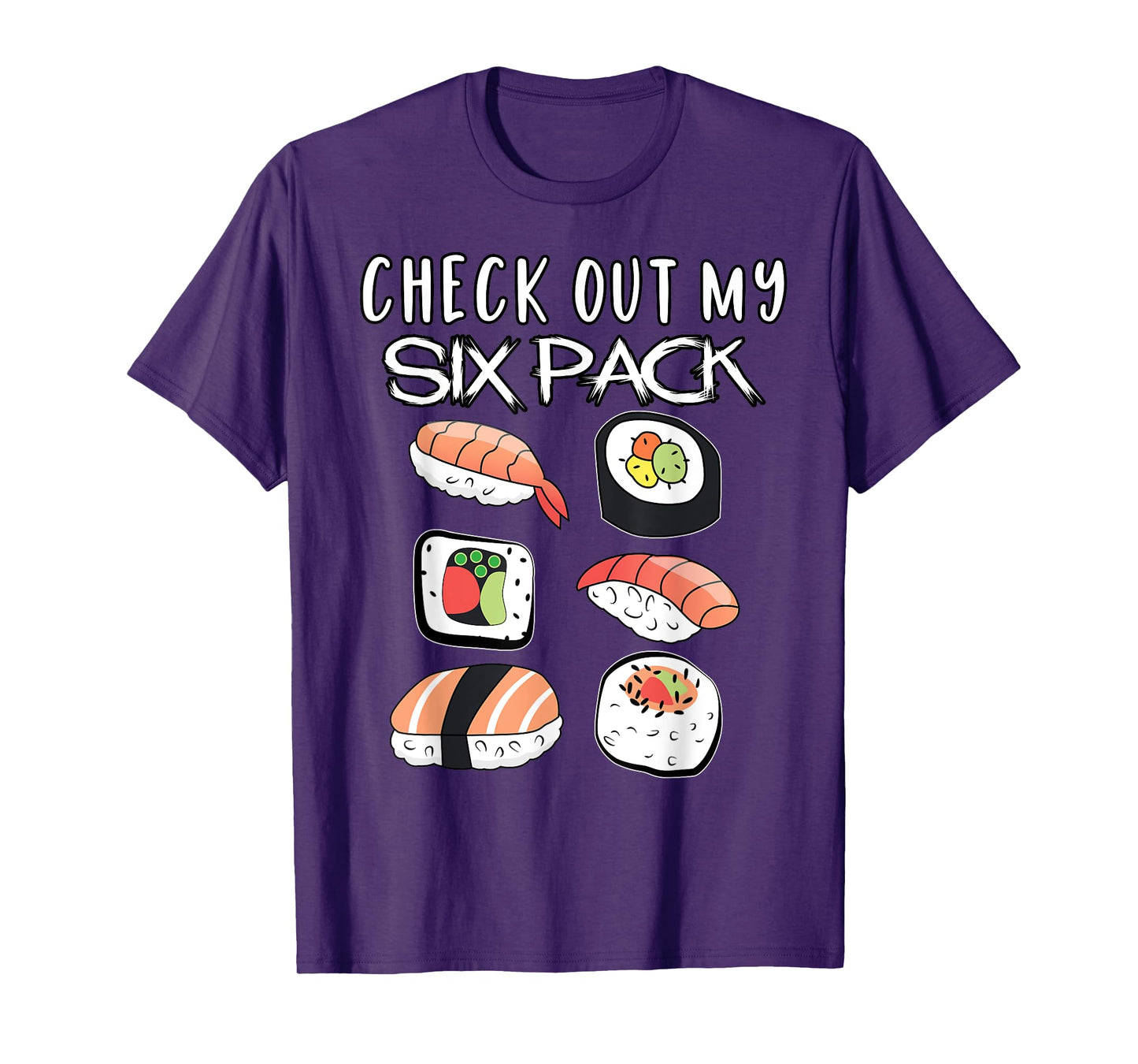 Funny Check My Six Pack Japanese Sushi Gift T-Shirt