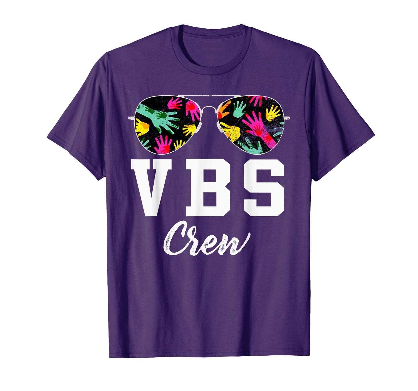 VBS Crew Vacation Bible VBS Teacher Handprints Sunglasses T-Shirt
