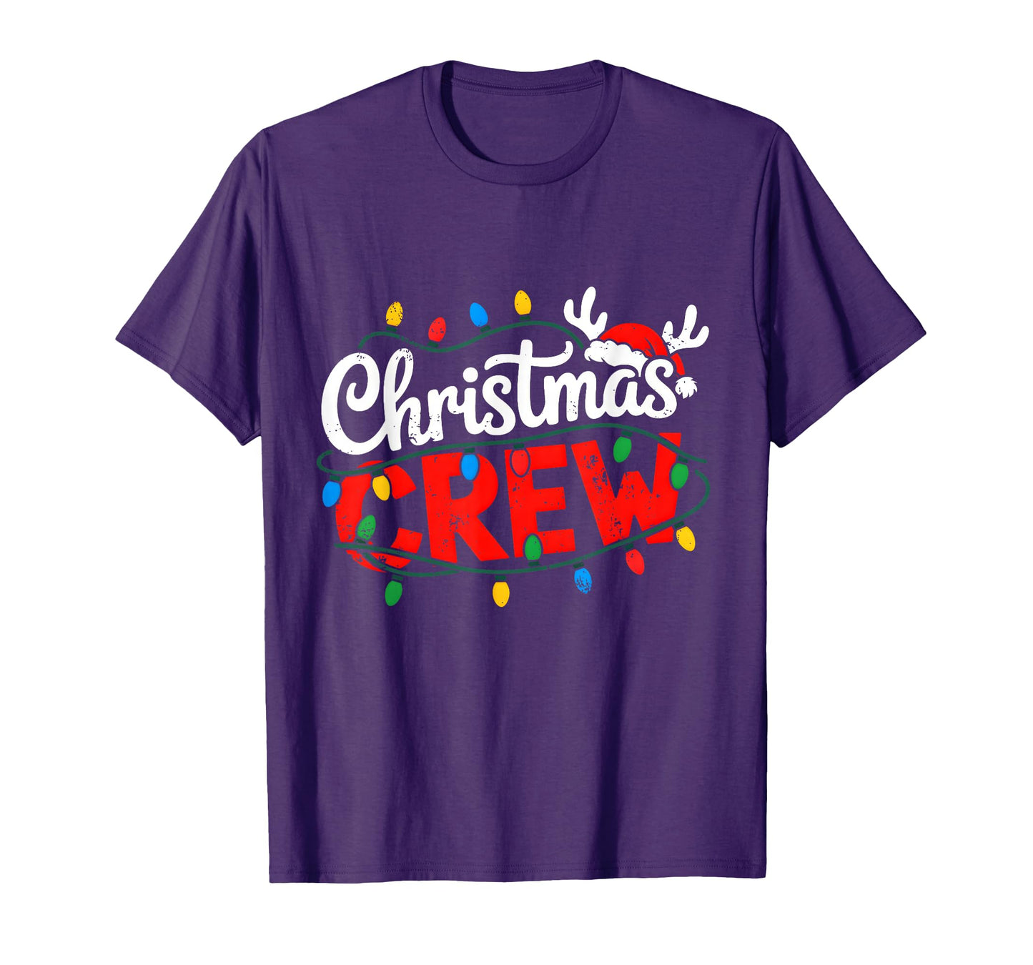 Christmas Crew Xmas Lights Family Matching Pajamas Holiday T-Shirt