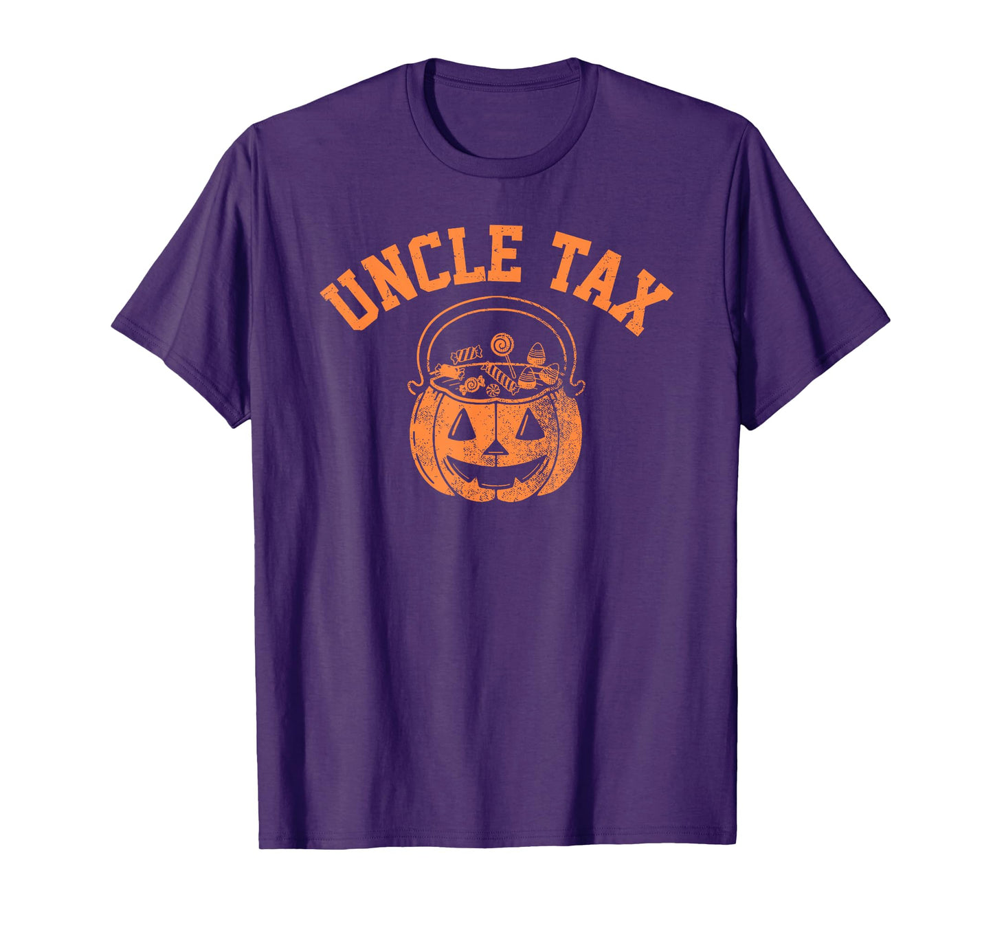 Halloween Vintage Uncle Tax Pumpkin Spooky Trick-or-Treat T-Shirt