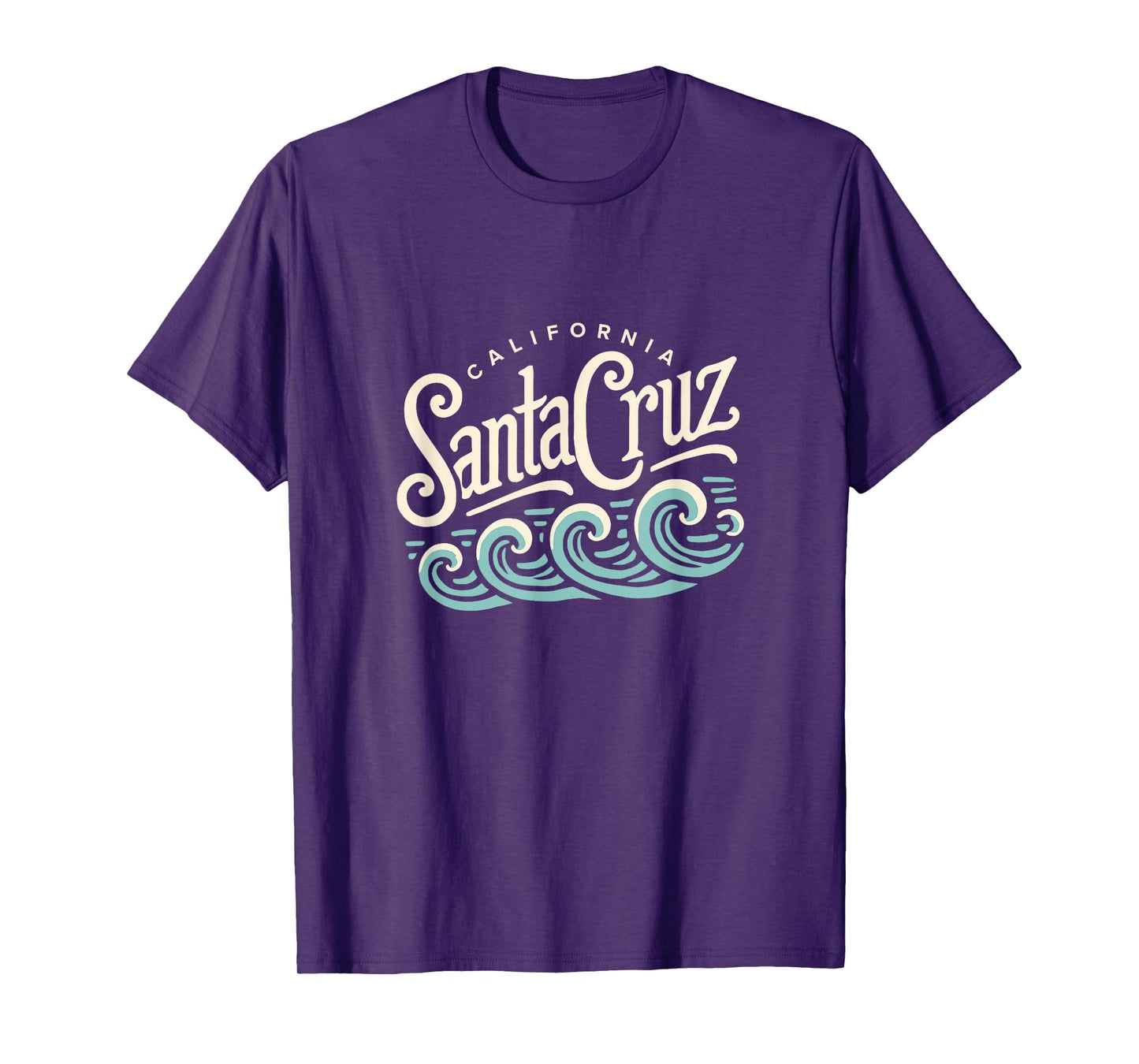 Santa Cruz California - Vintage Beach Waves - Central Coast T-Shirt