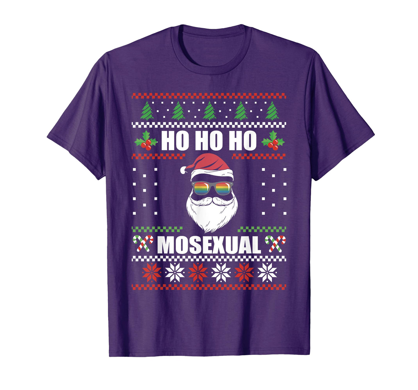 Funny Christmas LGBTQ Shirt Ho Ho Ho Mosexual Gay Pride T-Shirt