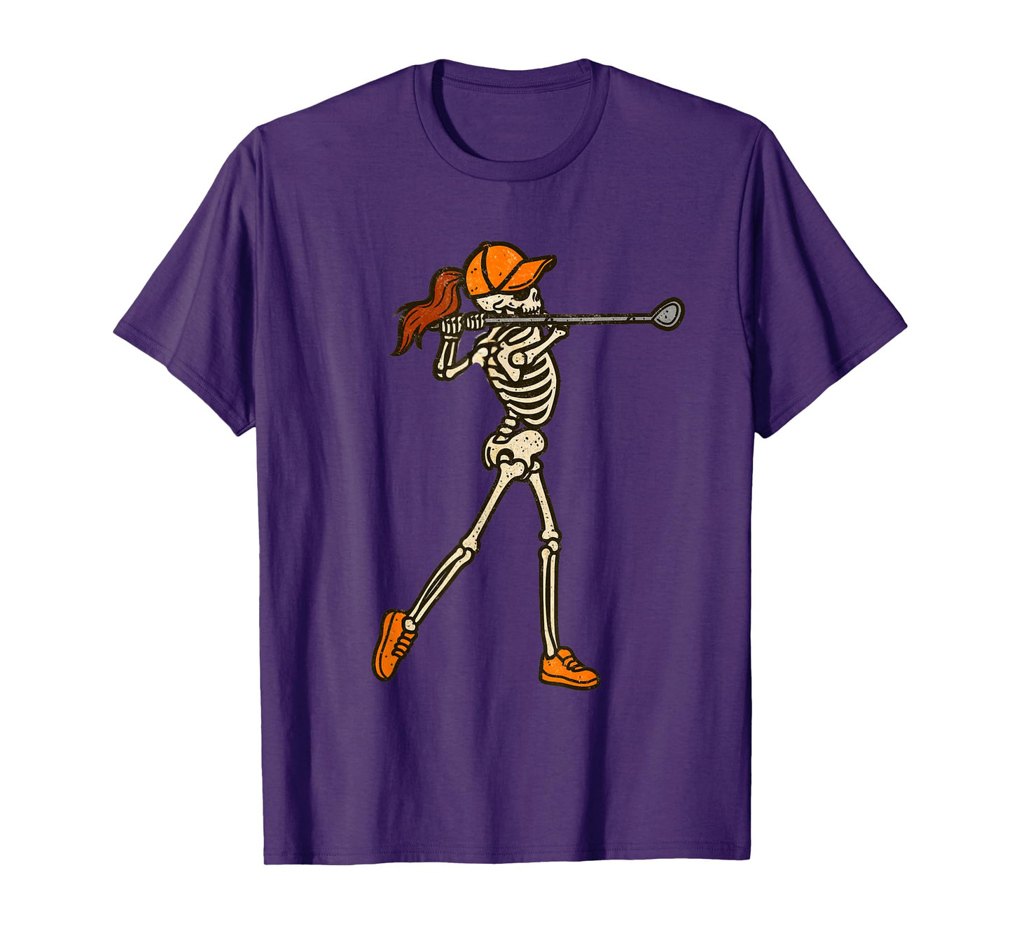 Halloween Women Golf Skeleton Funny Golf Halloween T-Shirt