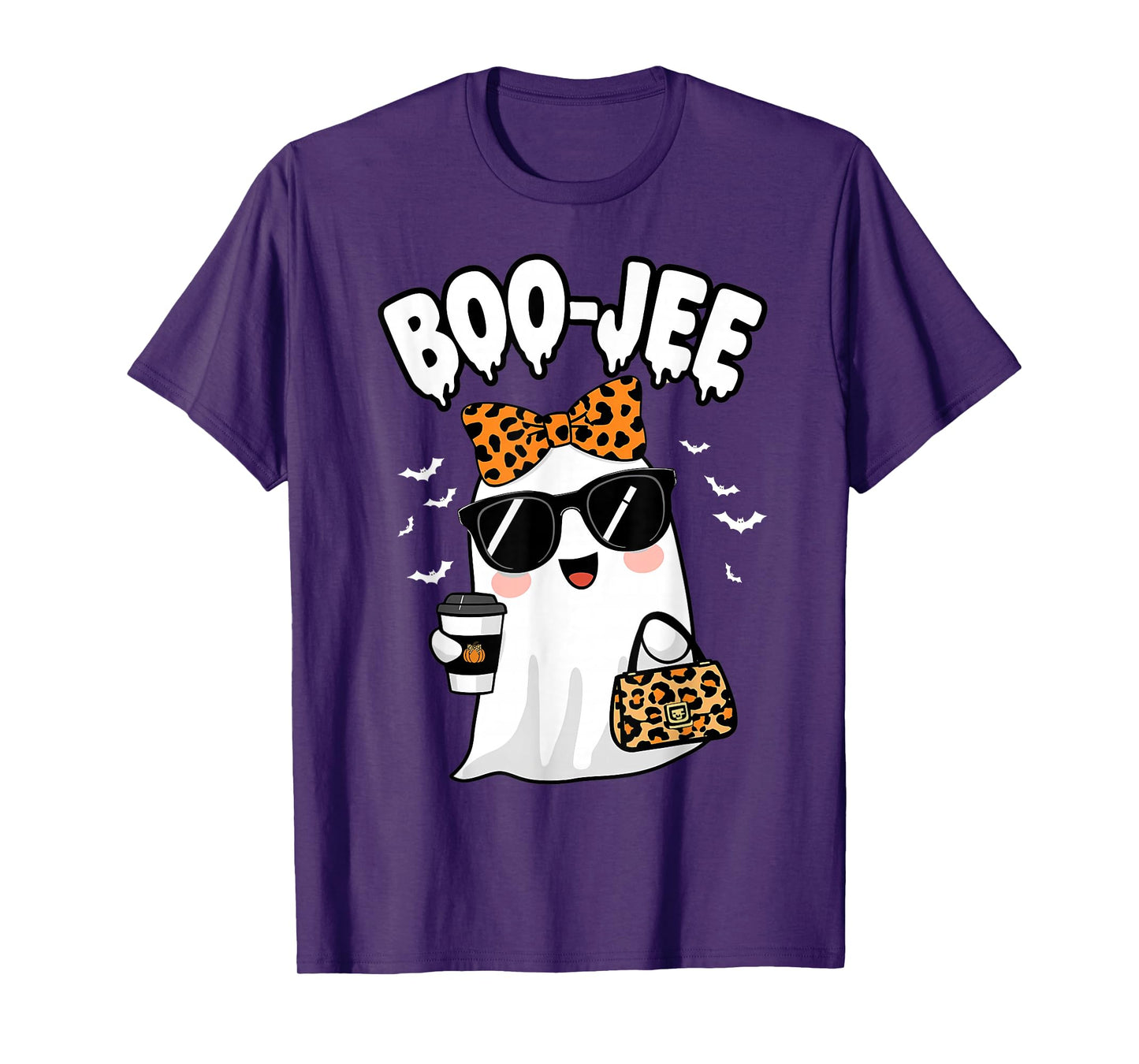 Boo JEE Boujee Pink Ghost Halloween October Vibes T-Shirt