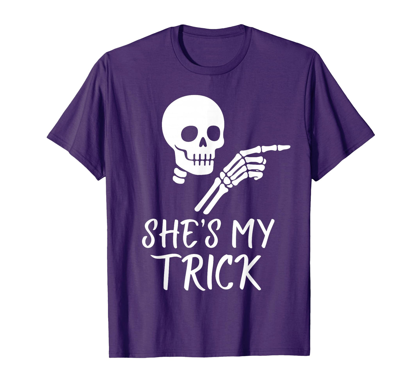 Shes My Trick Matching Couple Halloween Costume Boyfriend T-Shirt