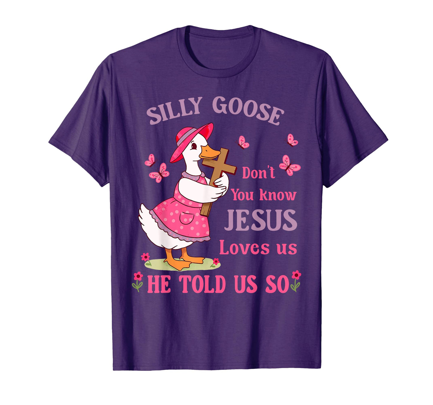 Christian Kids Silly Goose Jesus Loves You T-Shirt