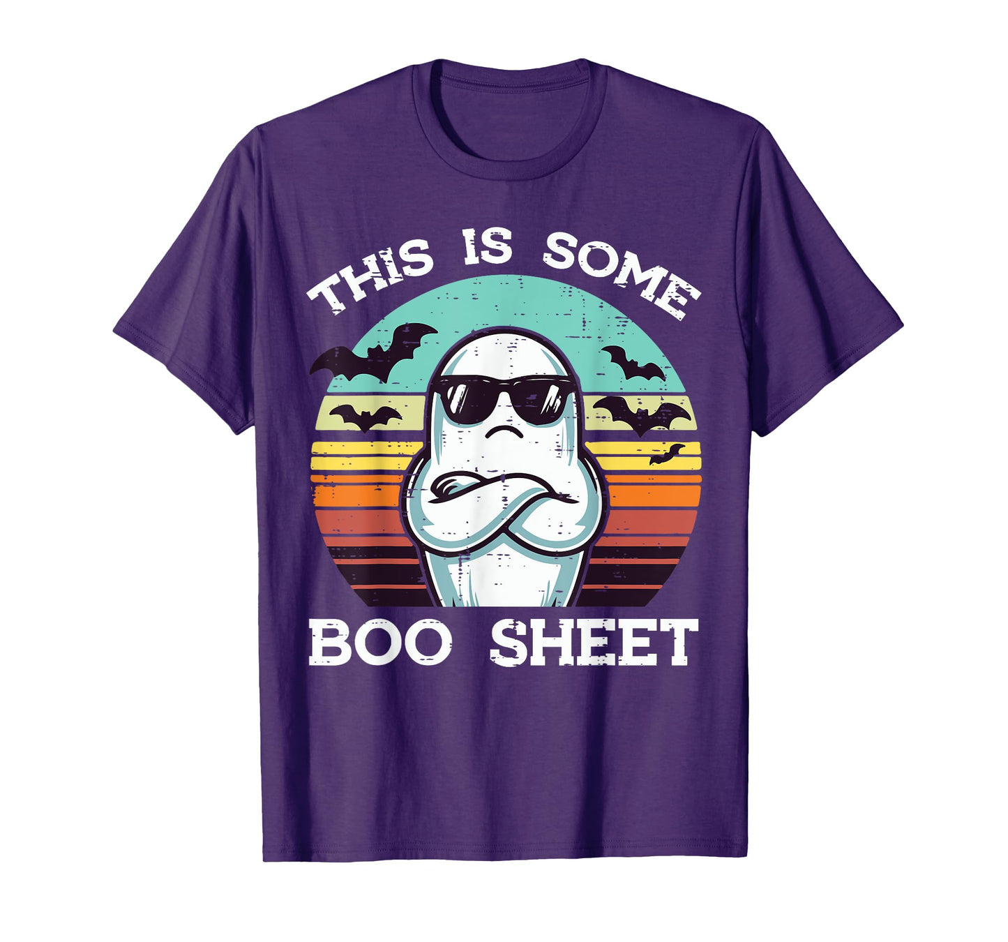 Halloween Ghost This Some Boo Sheet Retro Costume Men Women T-Shirt