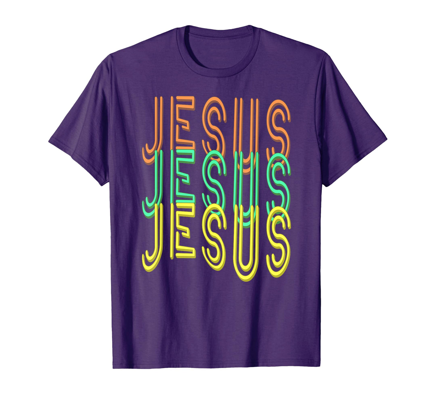 Jesus Jesus Jesus (Simulated Neon Sign Font) T-Shirt