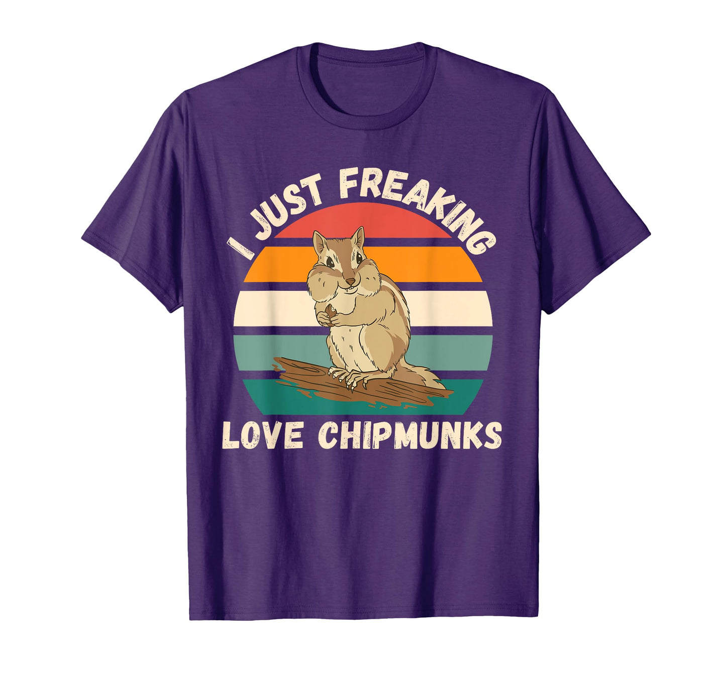 Vintage Chipmunk I Just Freaking Love Chipmunk Lover T-Shirt