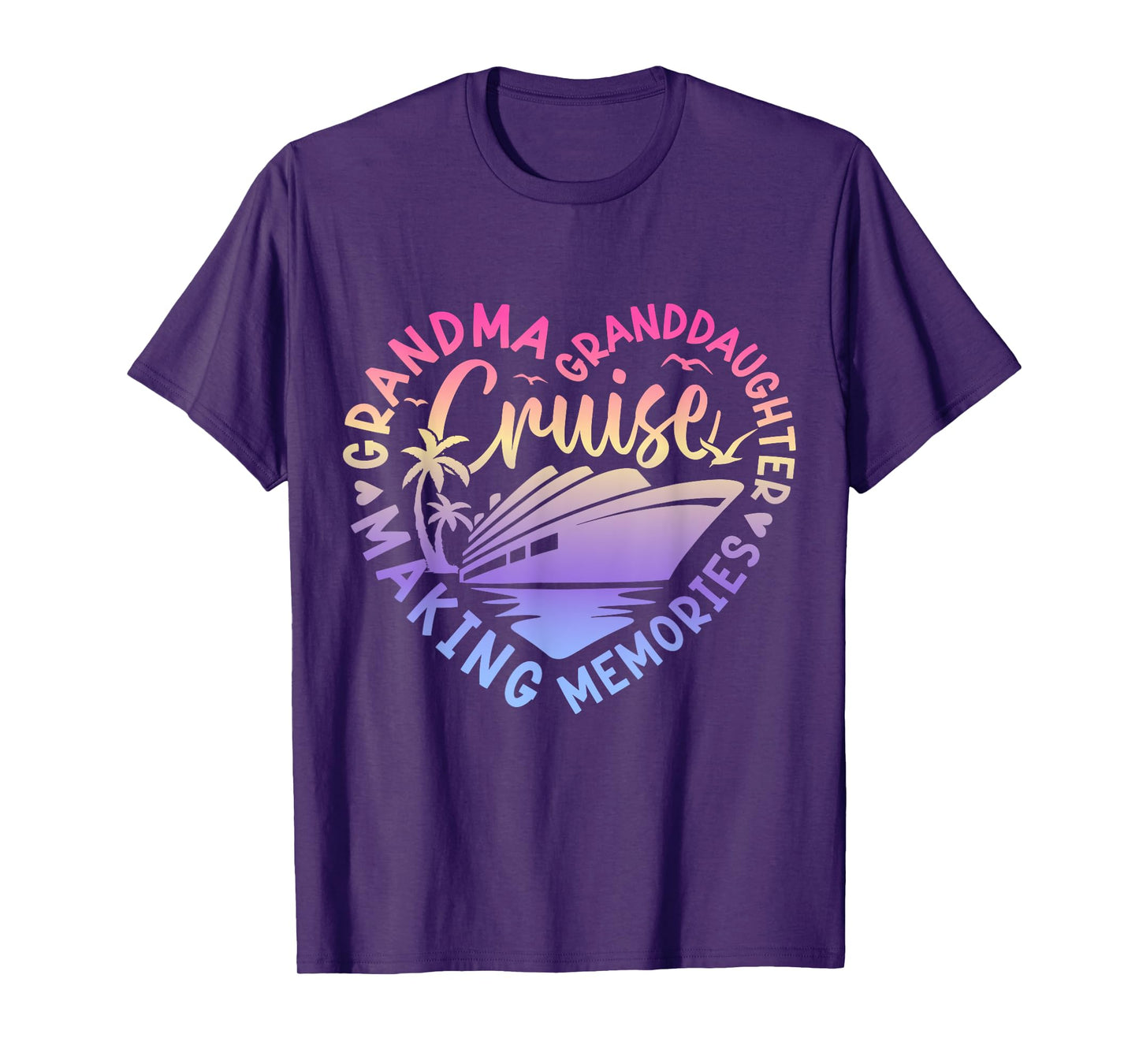 Grandma Granddaughter Memories For Cruise Vacation T-Shirt