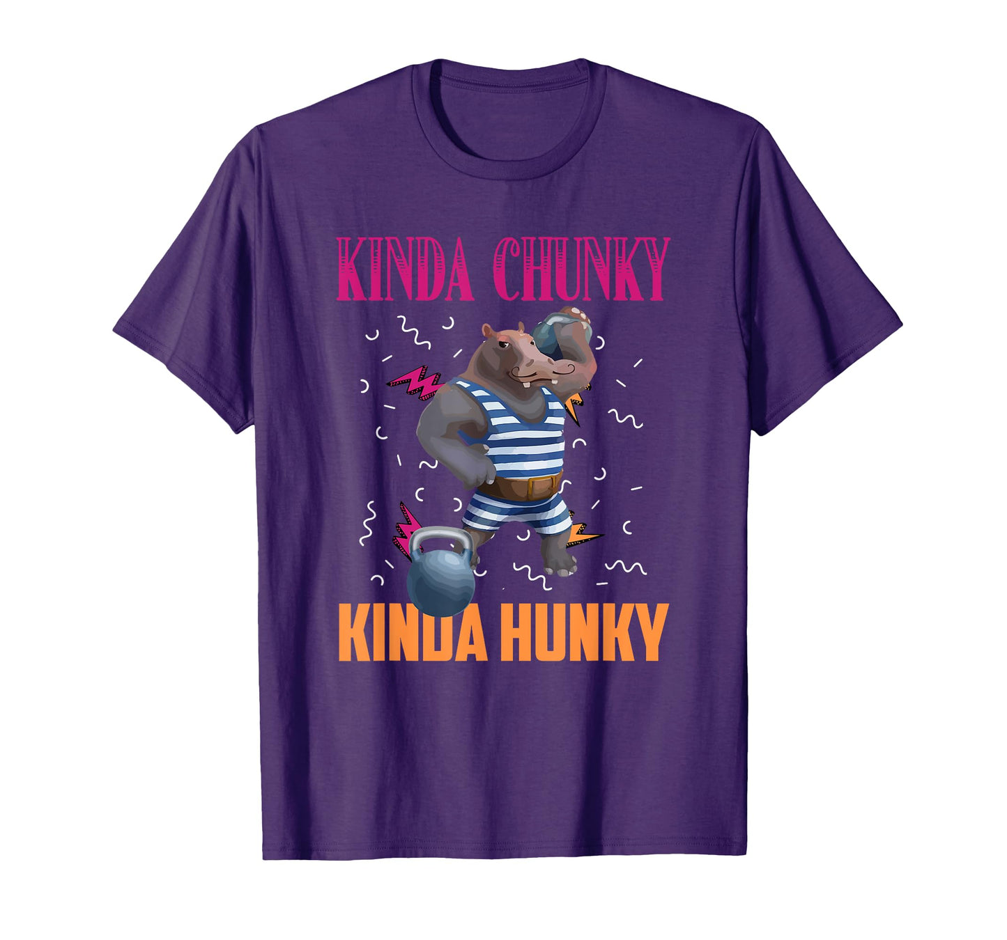 Kinda Chunky Kinda Hunky Weightlifting Bodybuilding Gym T-Shirt