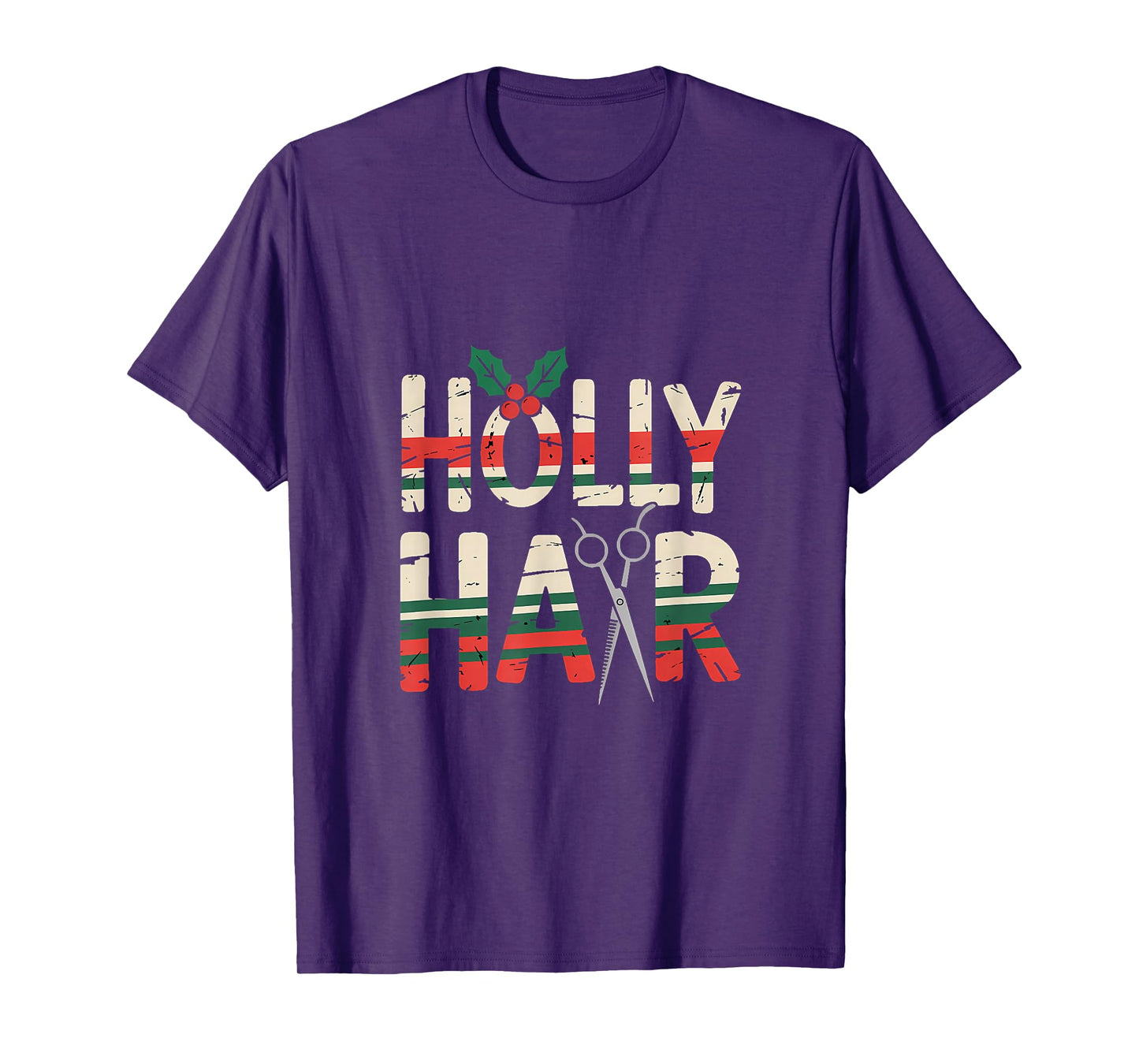 Witch Hairdresser Holly Hair Retro Christmas Style T-Shirt