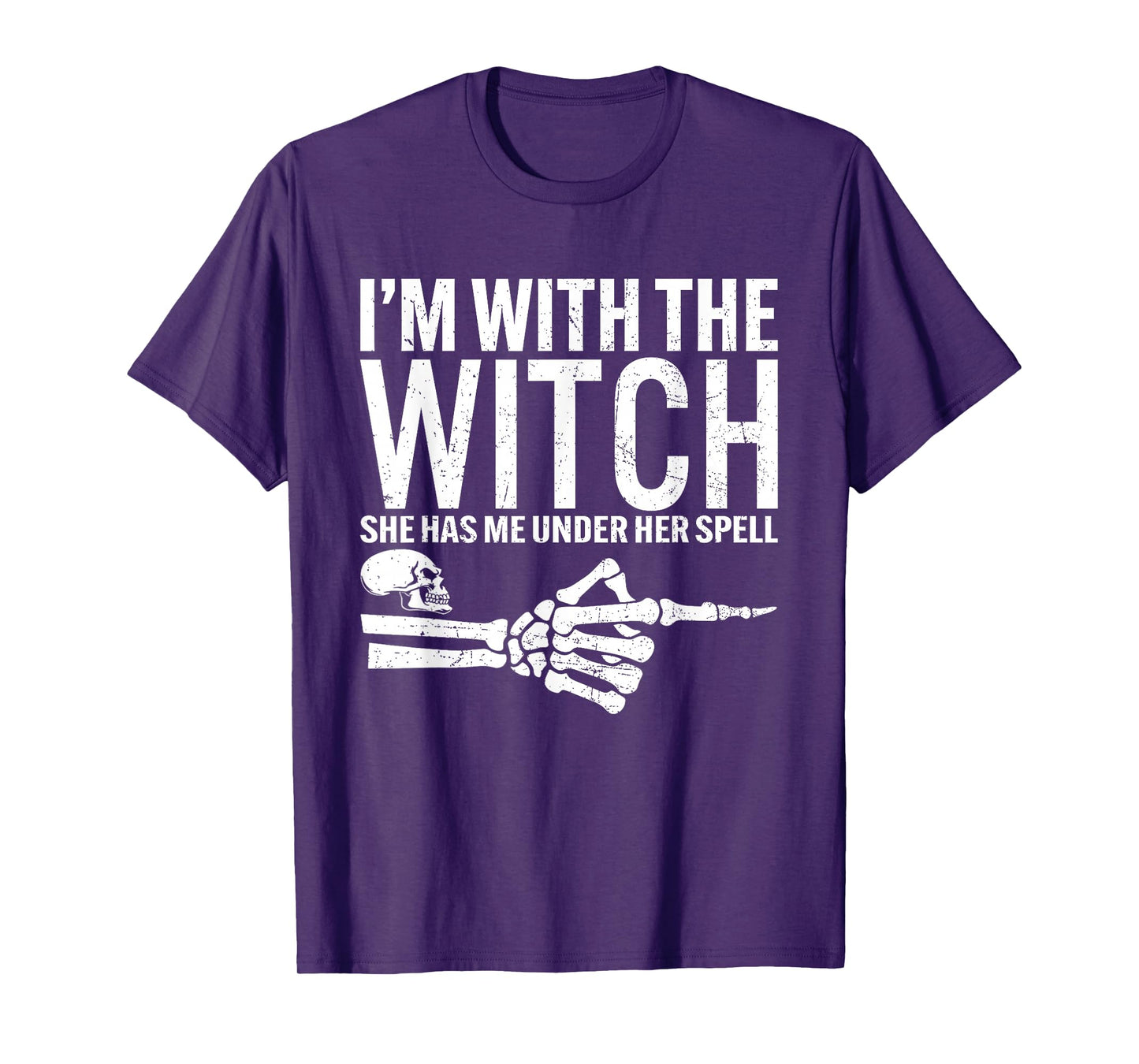 I'm with The Witch Funny Halloween Couple Costume Party T-Shirt