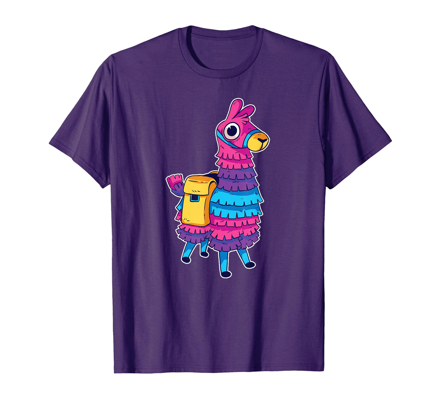 Funny Loot Llama Pinata With Yellow Saddlebag Artwork T-Shirt