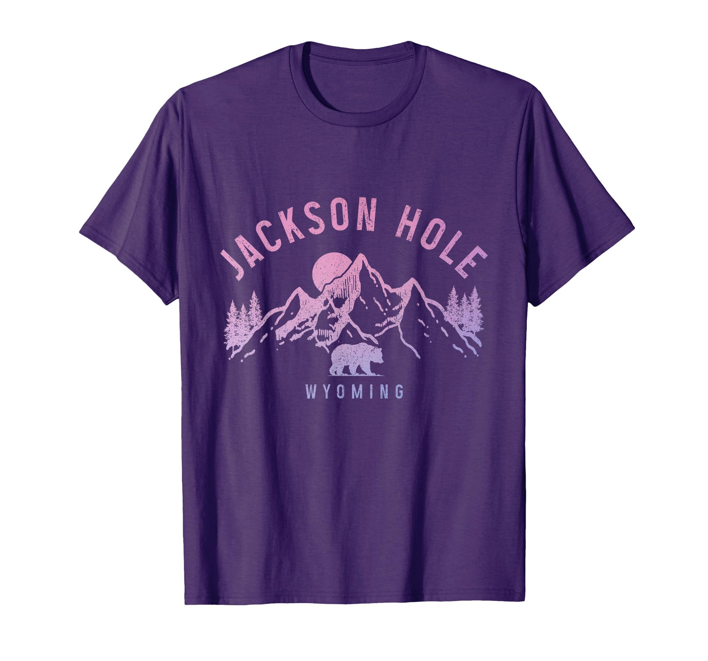 Jackson Hole Wyoming Mountains Bear Nature Vintage T-Shirt