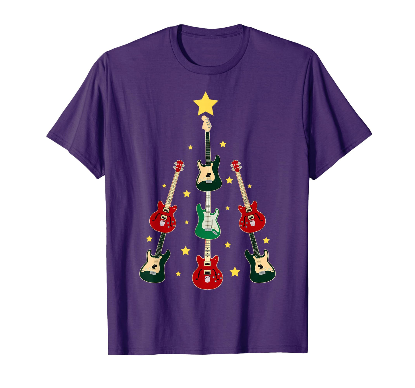 Guitar Xmas Tree Musical Guitar Lovers Guitarist Christmas T-Shirt