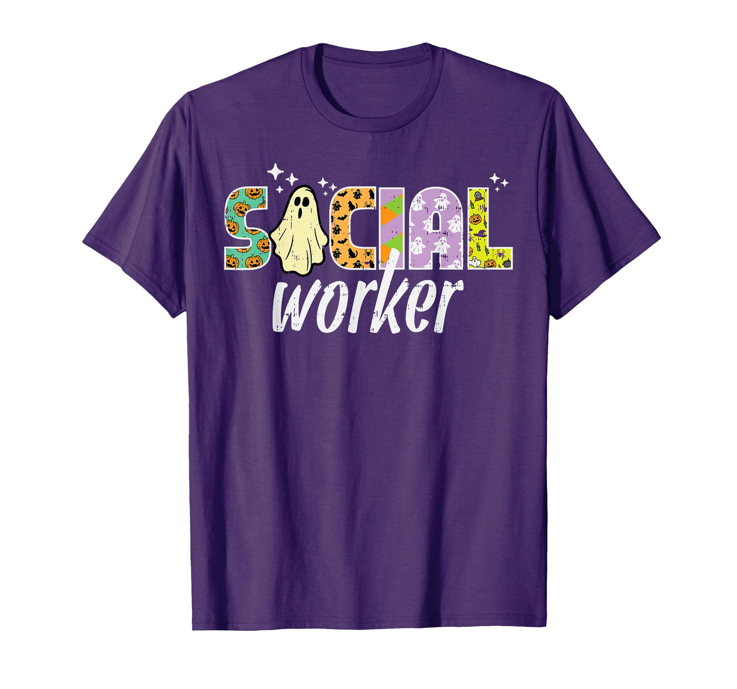 Halloween Social Worker Ghost Advocate Costume Women Men T-Shirt
