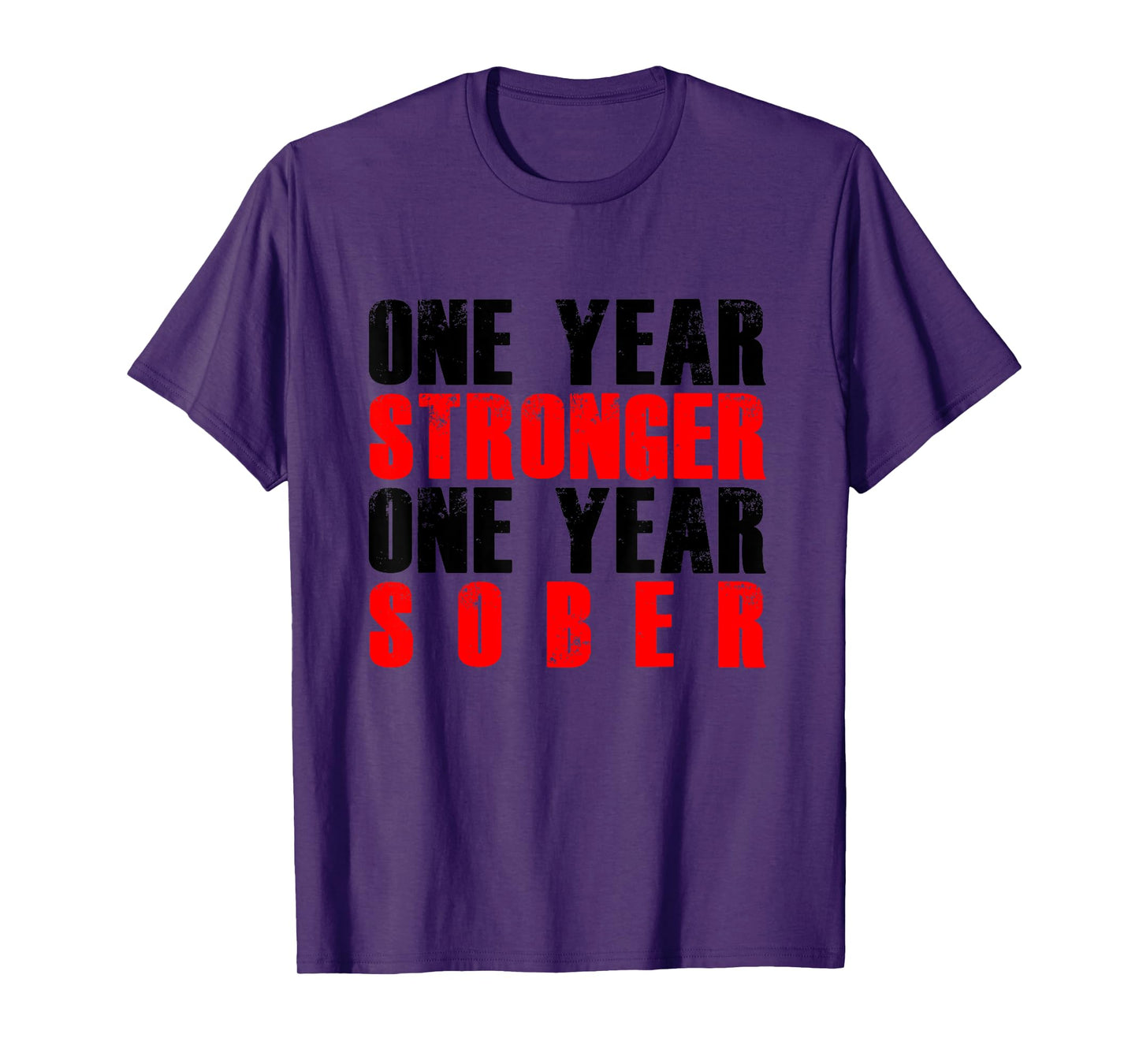 One Year Sober Stronger Tshirt Recovering Sobriety Gift T-Shirt