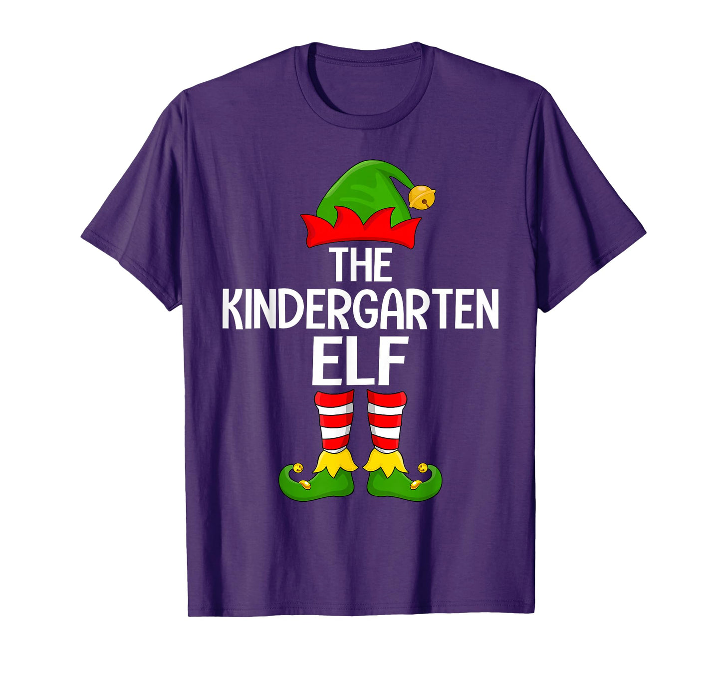 Kindergarten Elf Xmas Matching Family Elf Squad Christmas T-Shirt