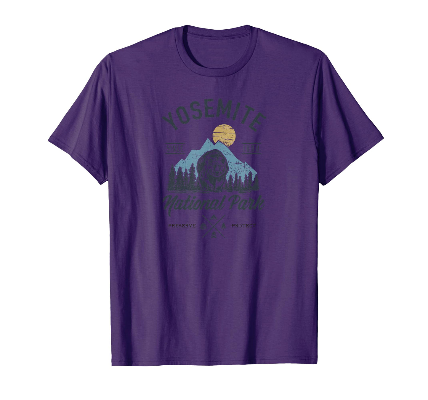 Vintage Yosemite National Park Retro Mountains Nature Lover T-Shirt