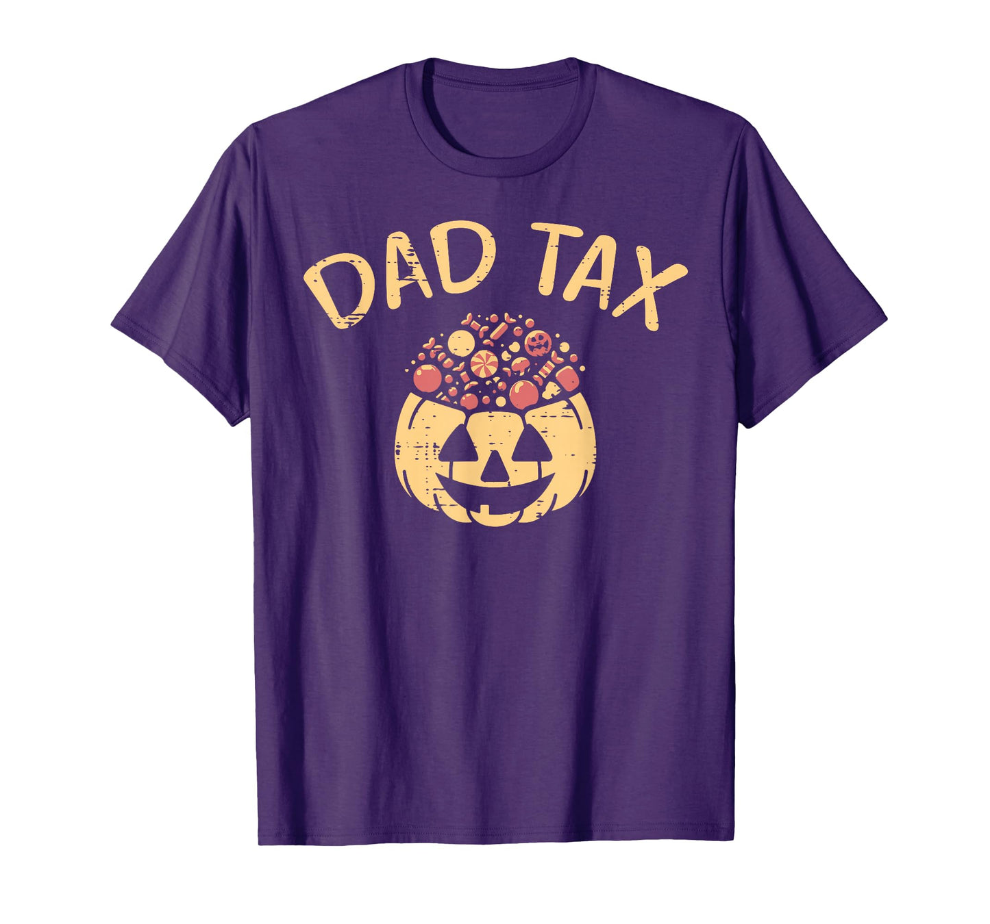 Halloween Pumpkin Candy Dad Tax Funny Costume Daddy Papa Men T-Shirt