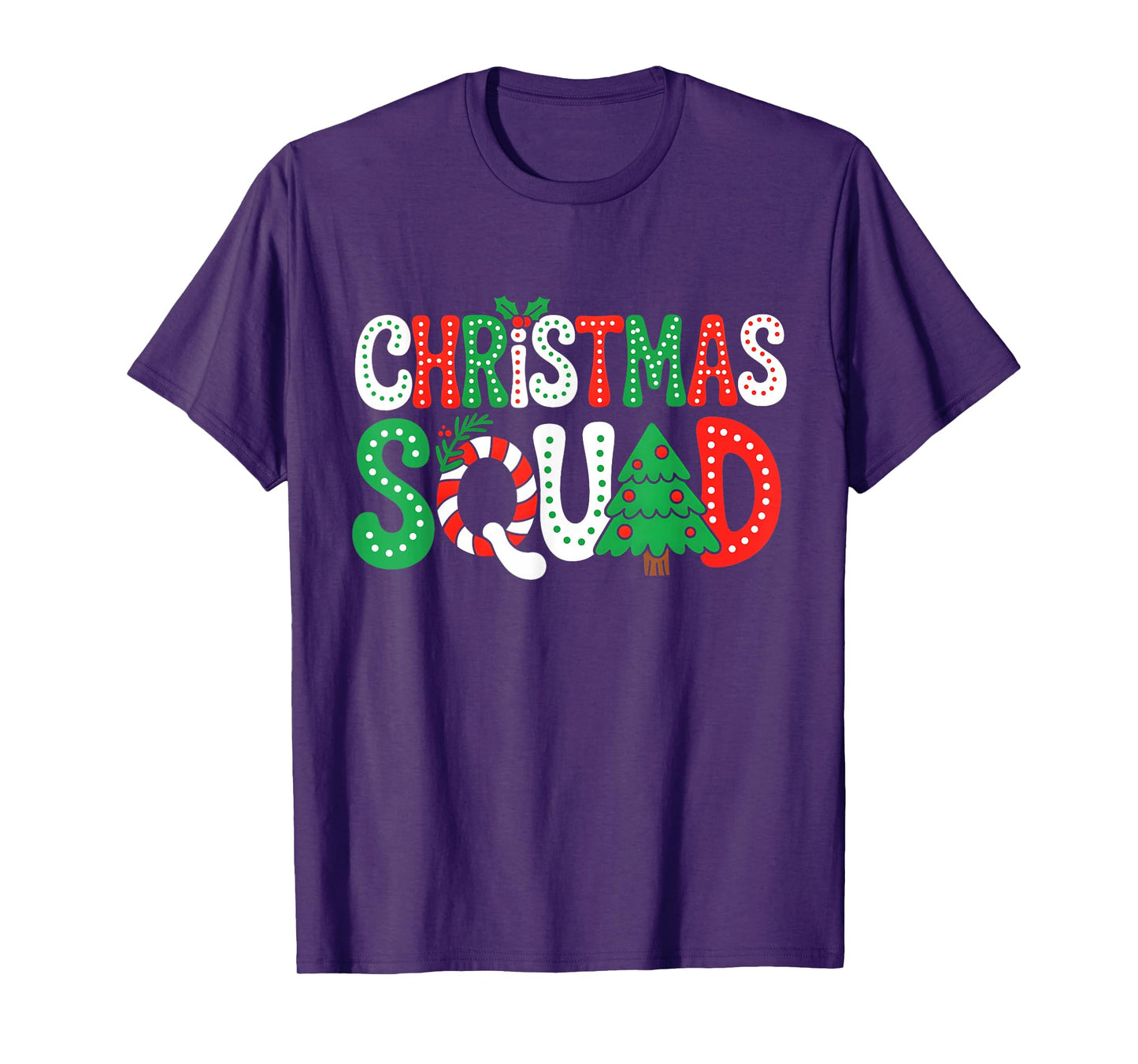 Groovy Christmas Squad Xmas Tree Family Matching Pajamas T-Shirt