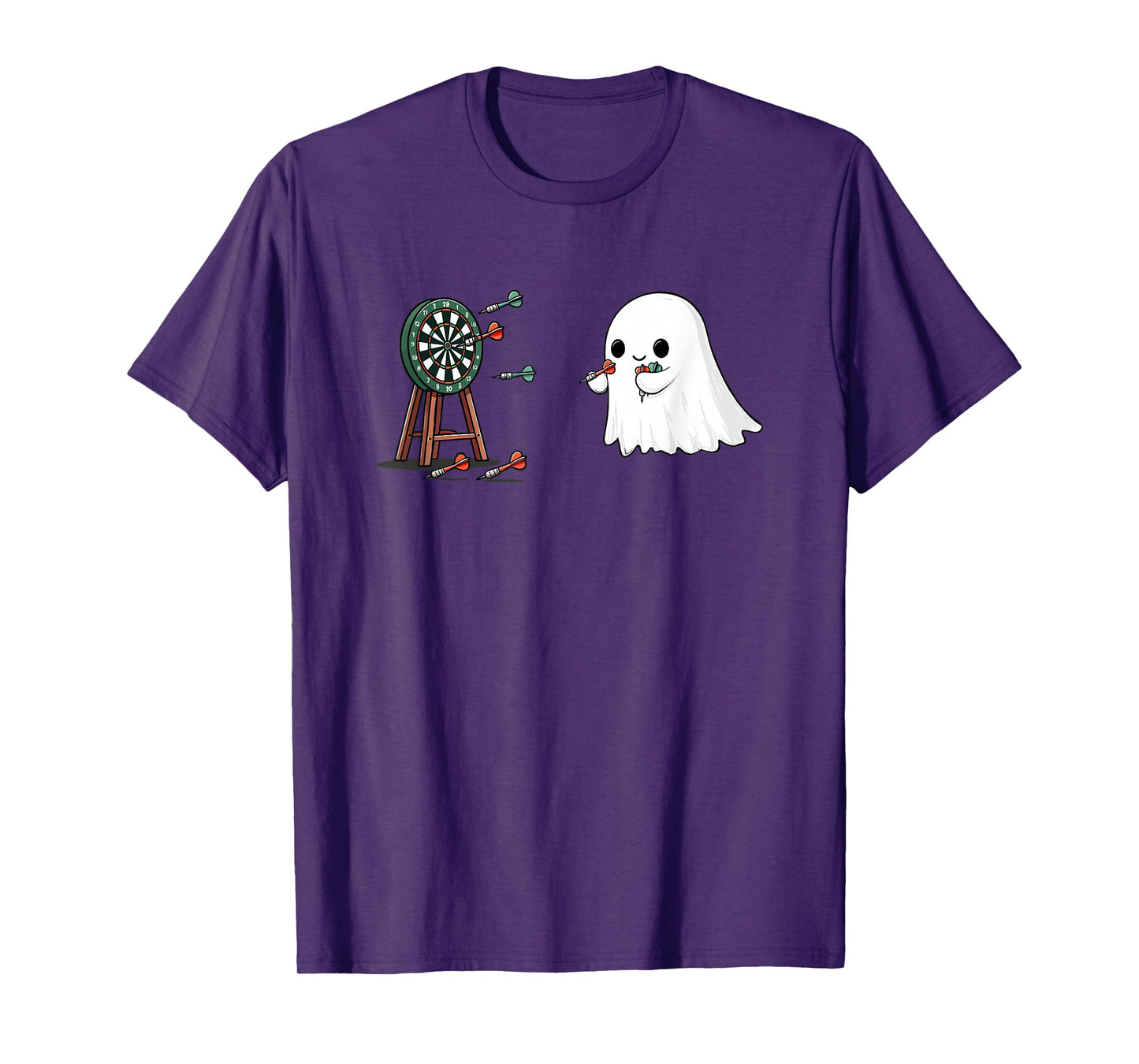 Funny Ghost Dart Player Halloween Bullseye Game Humor T-Shirt